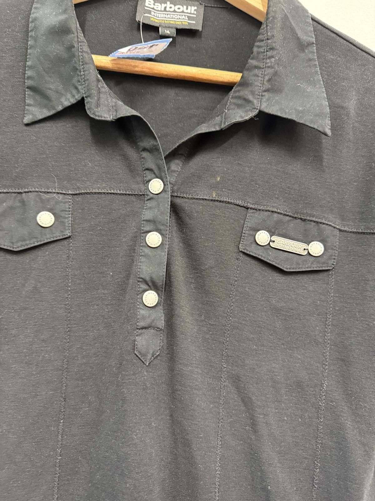 Barbour Barbour International Black Polo Shirt Size 14 Size US L / EU 52-54 / 3 - 3 Thumbnail