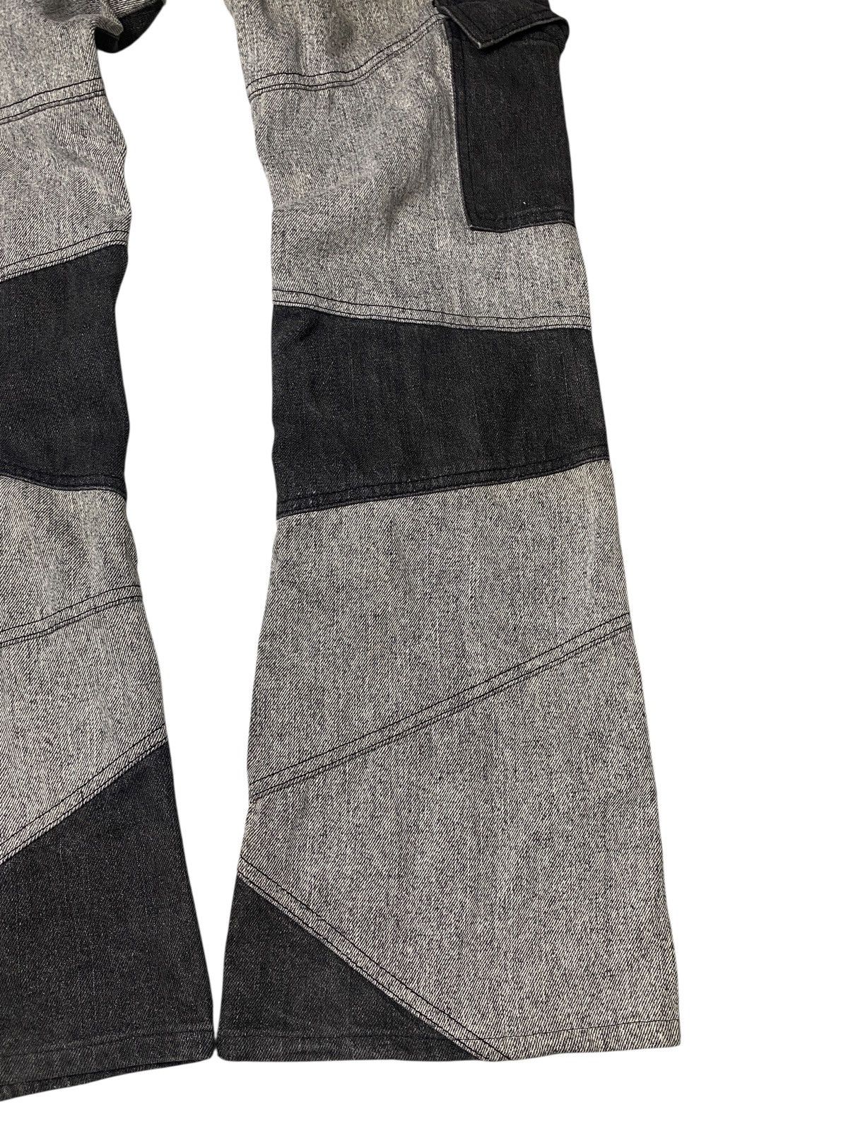 If Six Was Nine 2000's Bernings Sho Spiral Cut Flared Jeans Size US 27 - 8 Thumbnail