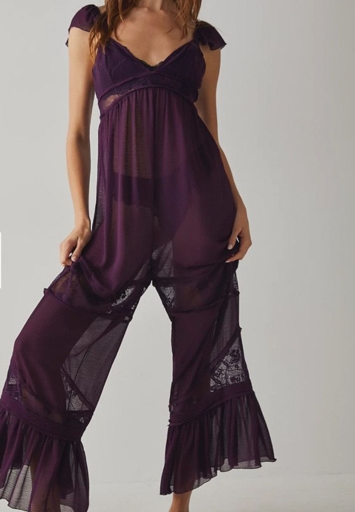 image of Free People Magic Spell Romper NWT in Purple, Women's (Size 26)