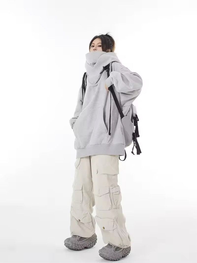Japanese Brand Solid Color Ninja Turtleneck Hoodie Size US L / EU 52-54 / 3 - 6 Thumbnail