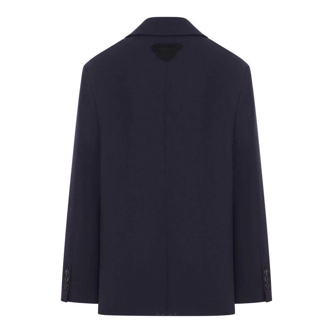 Prada PRADA Blue Single Breasted Wool Jacket New & Authentic (Wome Size M / US 6-8 / IT 42-44 - 2 Thumbnail