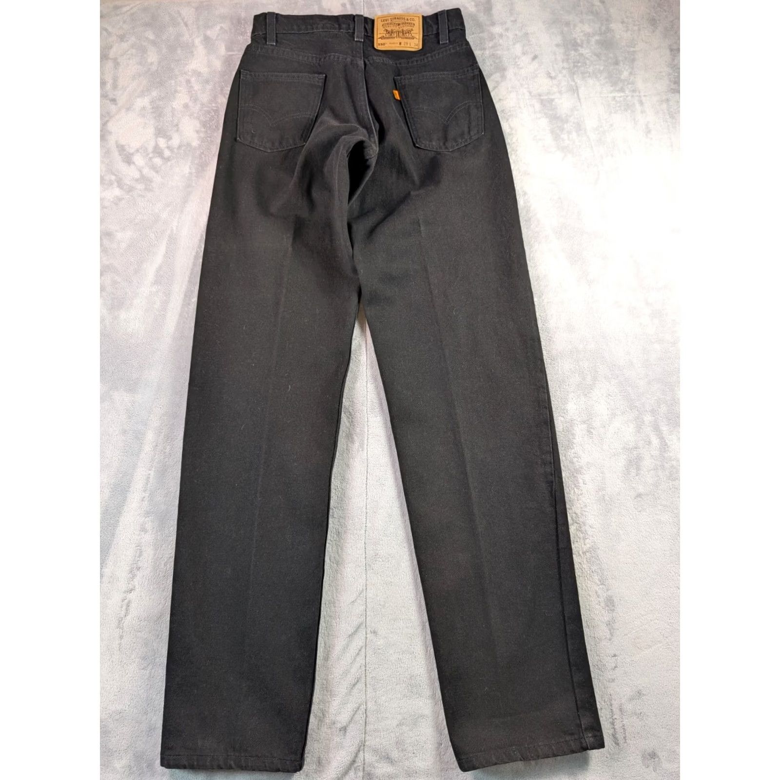 Levi's VINTAGE Levi's 550 Jeans Black Mens 29x34 Relaxed Fit USA Jeans Mens 29 Black Levi's 550 Hip Hop USA Vintage Size US 29 - 4 Thumbnail