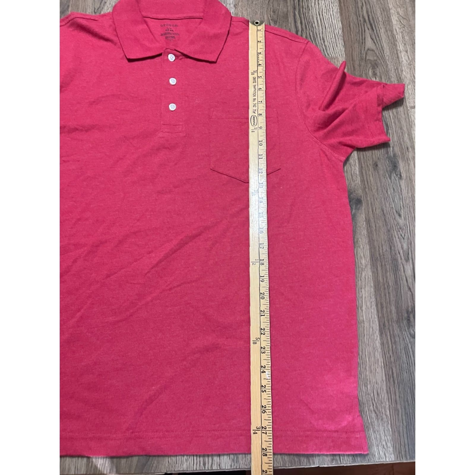 George George Polo Shirt, Men's Large, Red, Short Sleeve, Casual, Regular Fit, Brand George Size US L / EU 52-54 / 3 - 5 Thumbnail