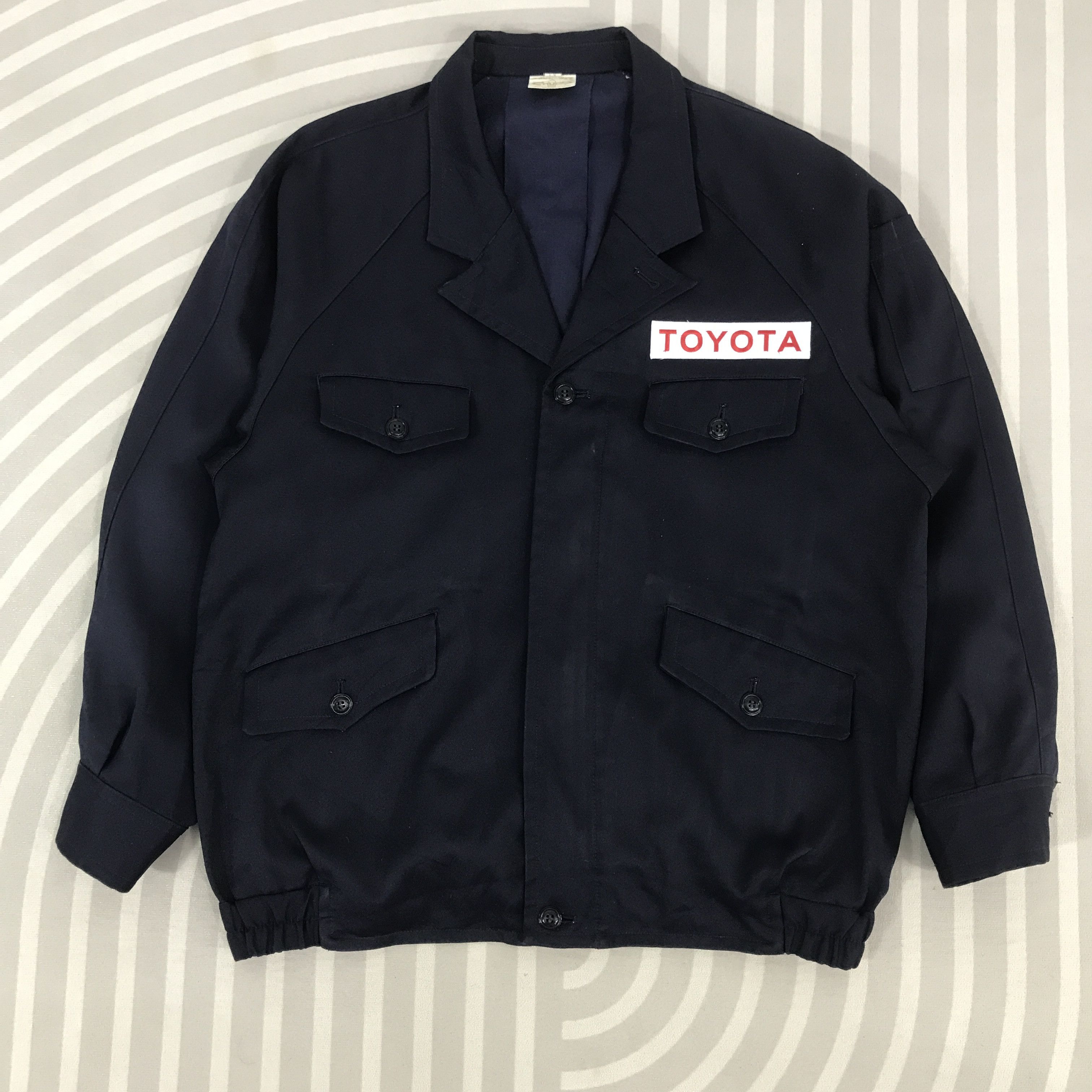 Japanese Brand Vintage Toyota racing Navy Jacket K72B13 Size US L / EU 52-54 / 3 - 1 Thumbnail