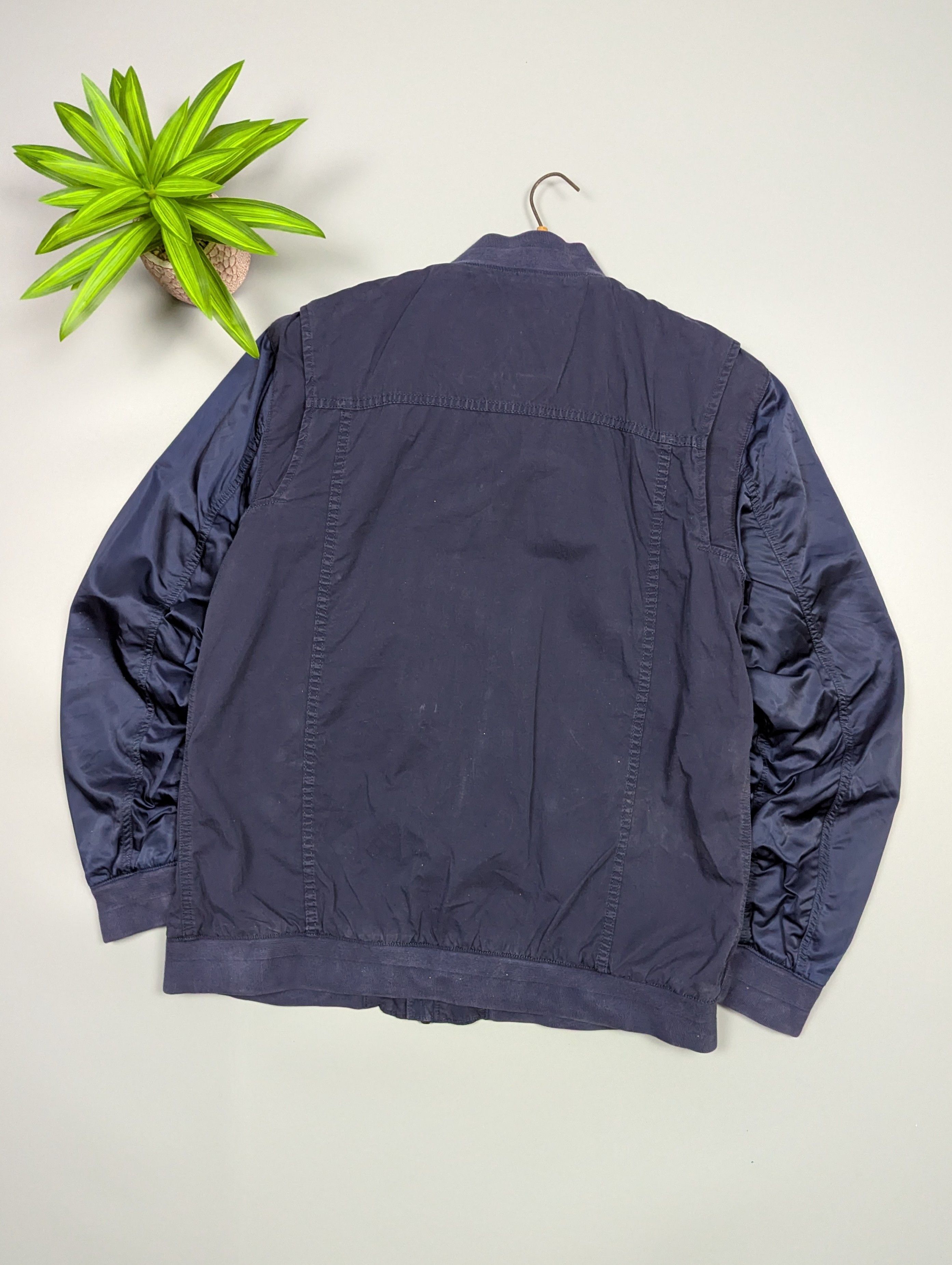 Wrangler Wrangler Vintage Style Navy Bomber Jacket Lightweight Cotton Size US XXL / EU 58 / 5 - 13 Thumbnail