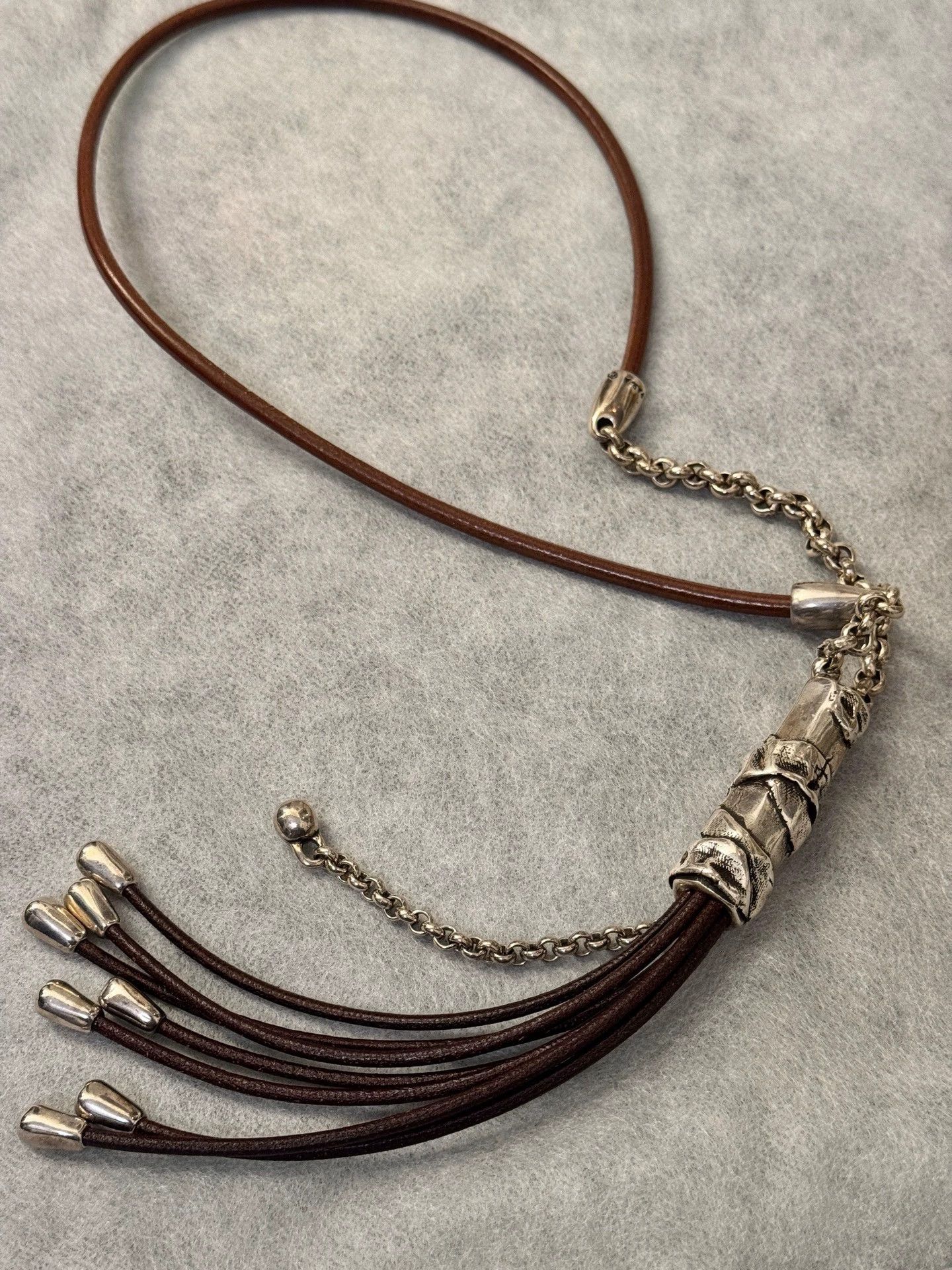 Vintage Spain Vintage Leather Cord Tassel Pendant Watch Chain Size ONE SIZE - 6 Thumbnail