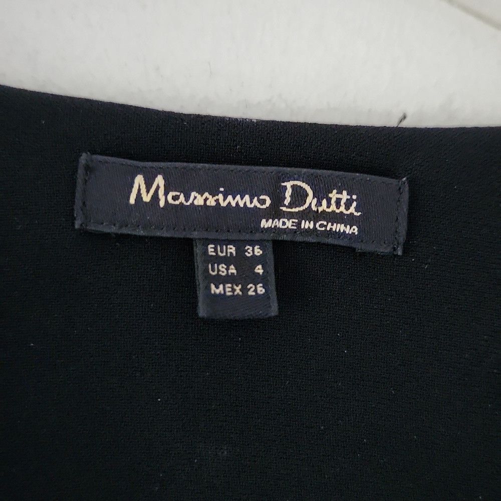 Massimo Dutti MASSIMO DUTTI | Shift Dress Tunic Black Lace Details Sz 4 Size S / US 4 / IT 40 - 4 Thumbnail