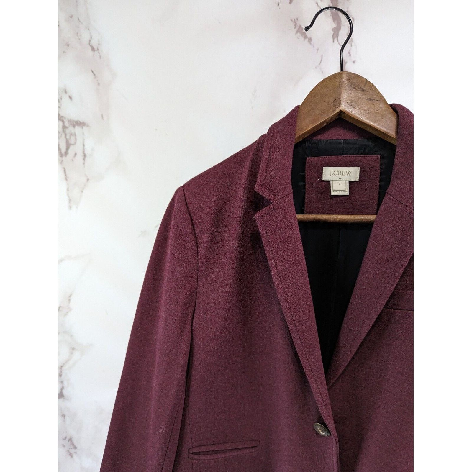 J.Crew J Crew Blazer Womens 8 Medium Red 2 Button Jacket Stretch Size M / US 6-8 / IT 42-44 - 2 Thumbnail