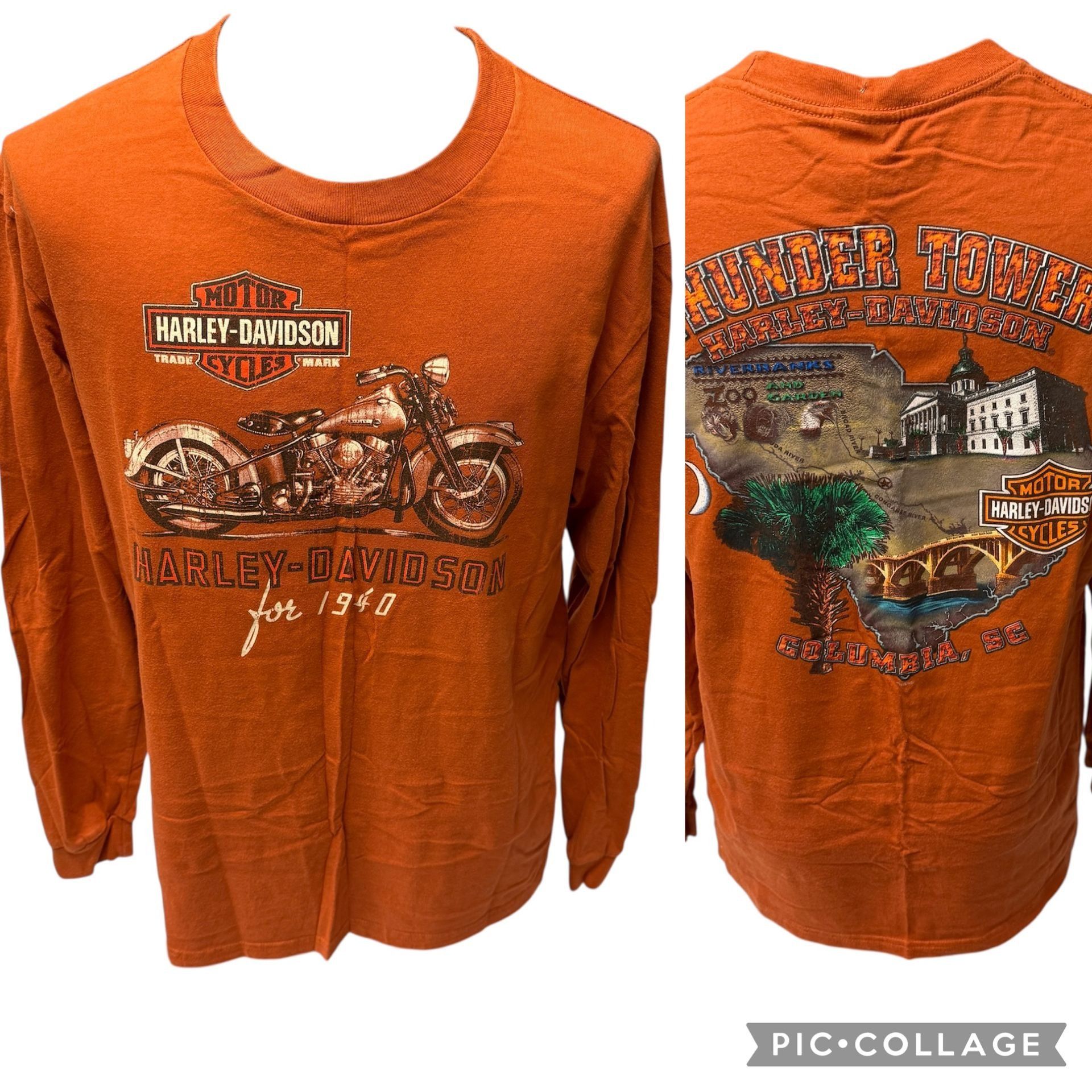 Harley Davidson THUNDER TOWER COLUMBIA SC Motorcycle Biker HD Long Sleeve T Size US L / EU 52-54 / 3 - 1 Thumbnail