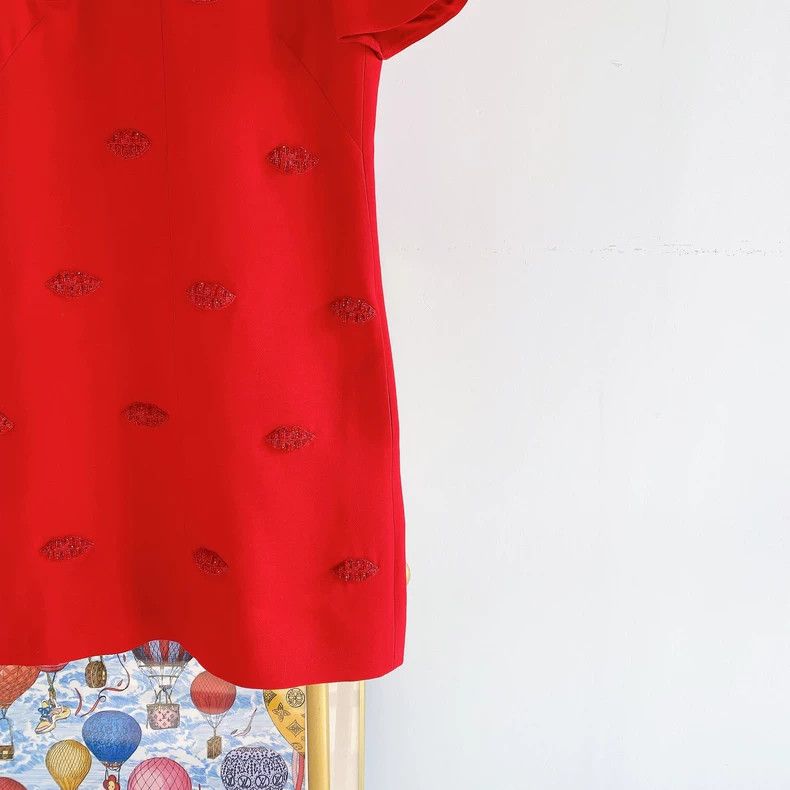 Valentino Valentino Red heavy work dress Size XS / US 0-2 / IT 36-38 - 4 Thumbnail