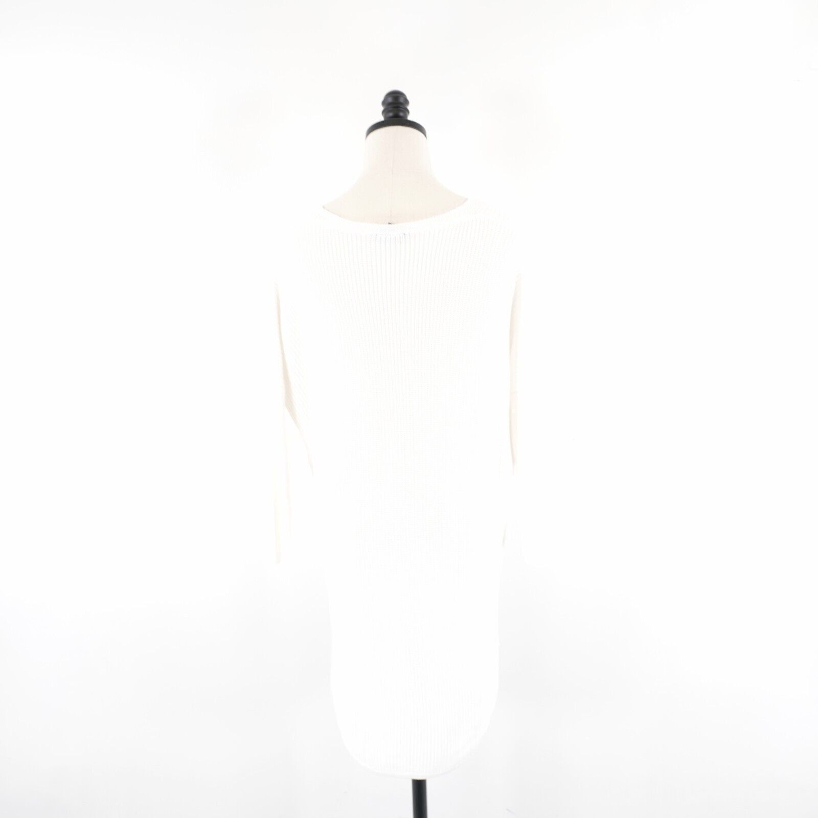 Express Express White White Knit Sweater Dress Deep V-Neck Small Cot Size S / US 4 / IT 40 - 5 Thumbnail