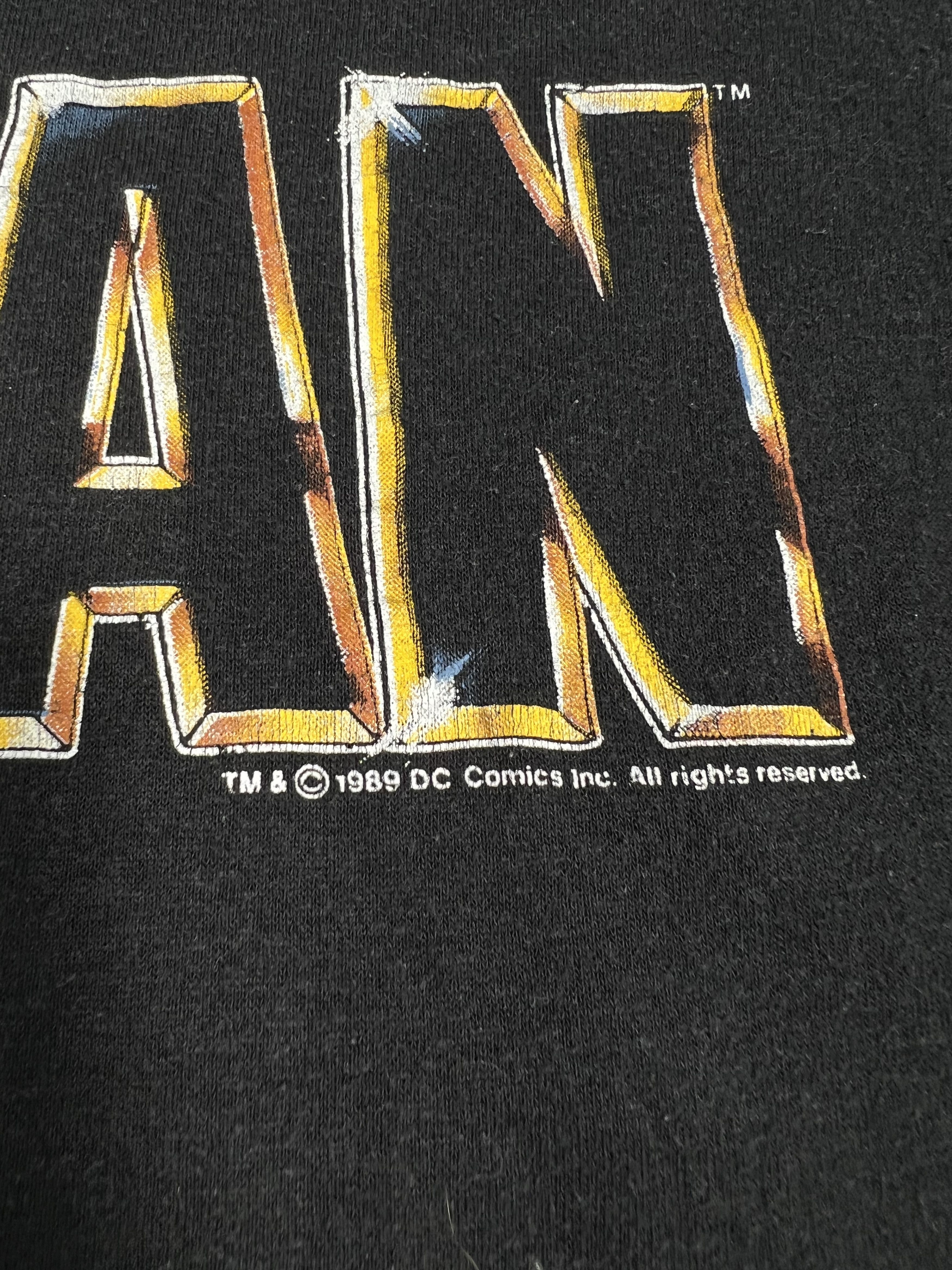 Vintage Vintage 80s Batman Big Logo Movie Promo Tee (M) GTMD624 Size US M / EU 48-50 / 2 - 12 Thumbnail
