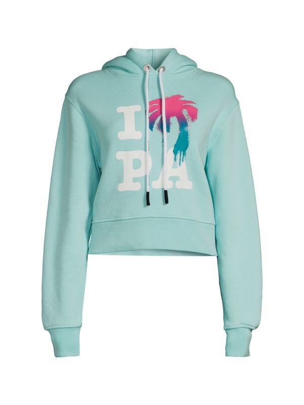 Palm Angels o1y1125 Hoodie in Light Blue Size M / US 6-8 / IT 42-44 - 1 Thumbnail
