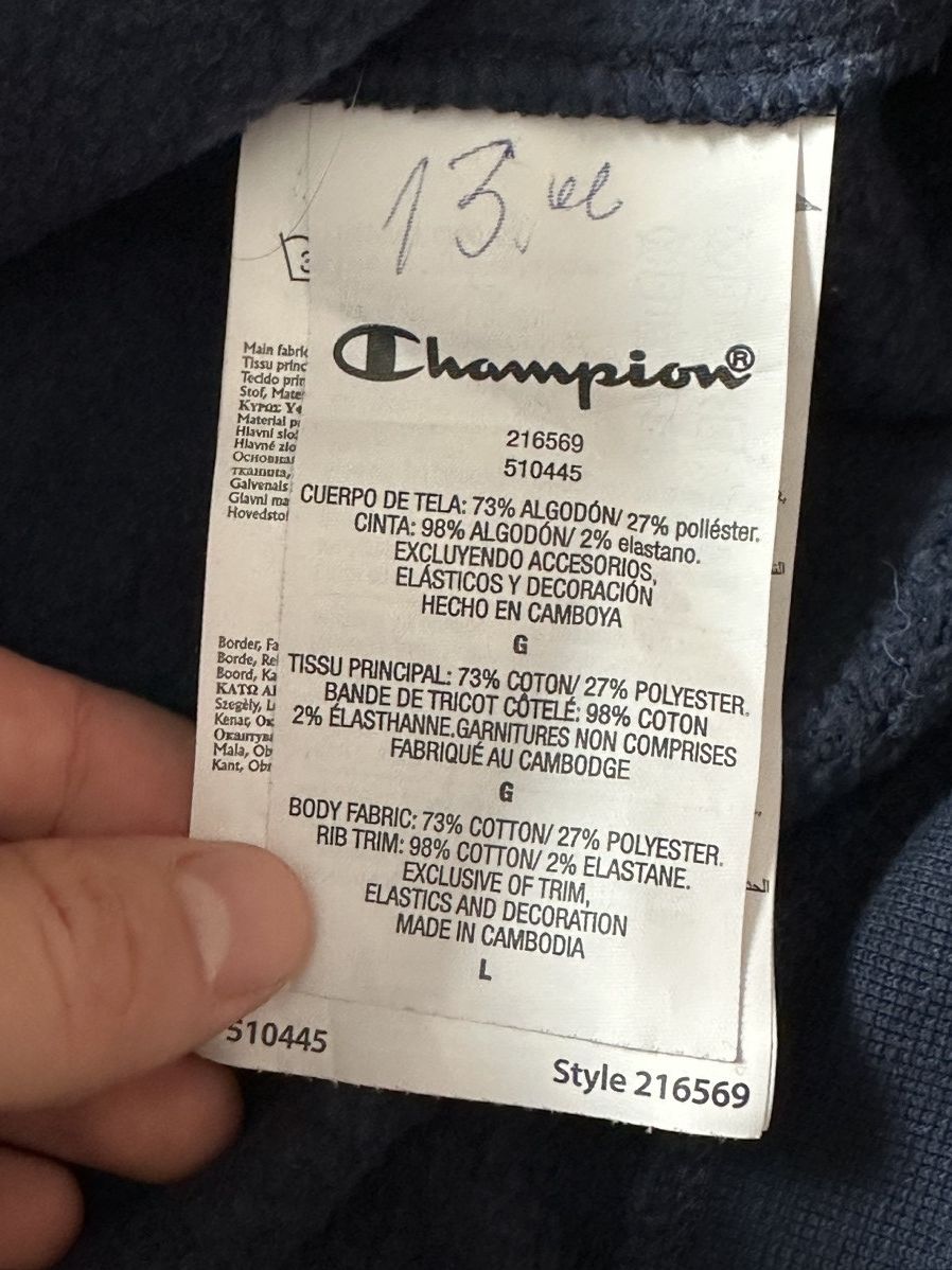 Champion × Vintage Vintage 90’s Y2K Champion Big Center Logo Hoodie Size US L / EU 52-54 / 3 - 6 Thumbnail