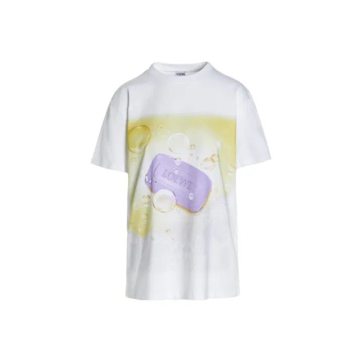 Loewe LOEWE White Graphic Print Short Sleeve T-Shirt Size L / US 10 / IT 46 - 1 Thumbnail
