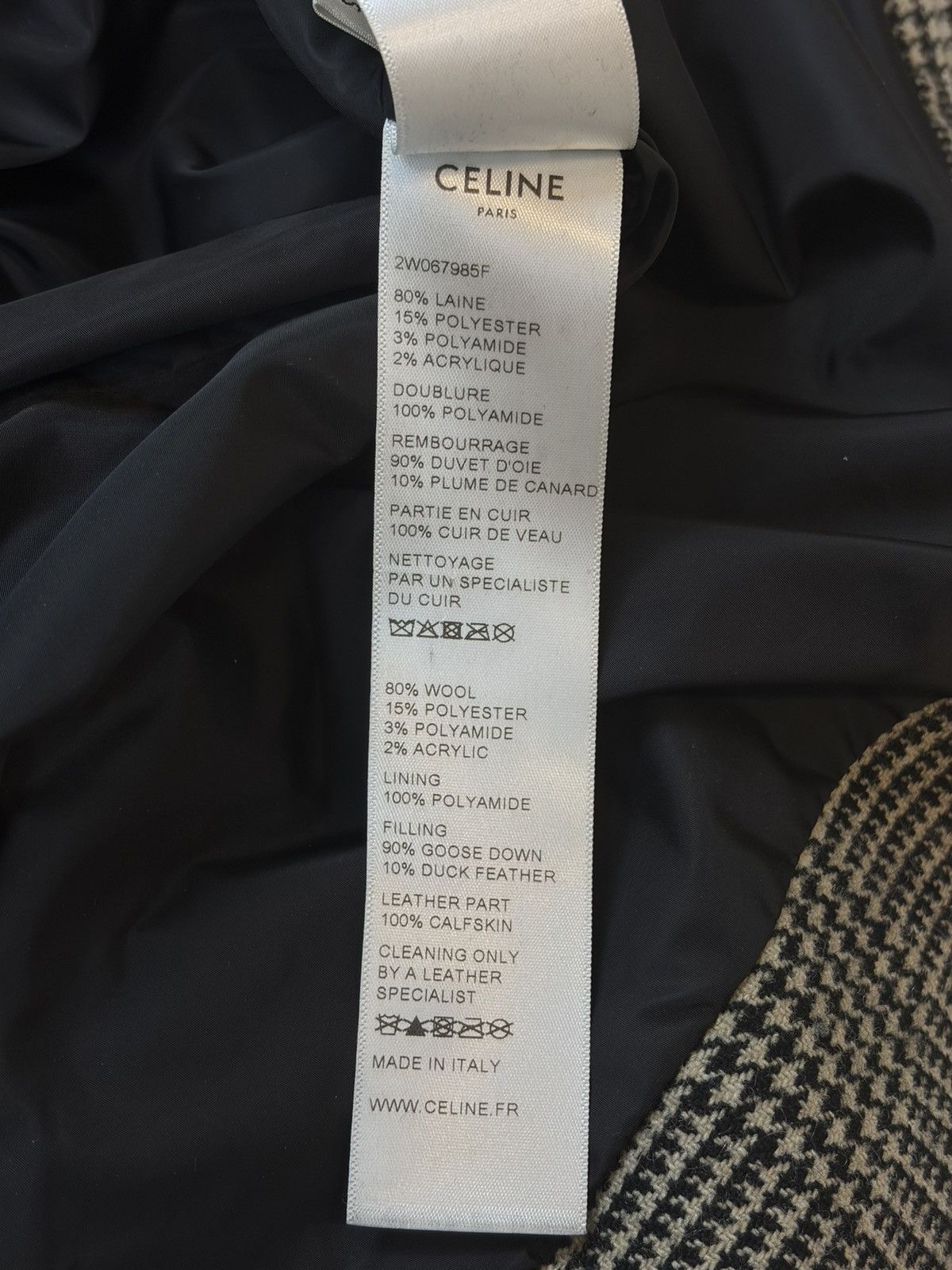 Celine Celine FW19 Prince of Wales Puffer Size US S / EU 44-46 / 1 - 4 Thumbnail