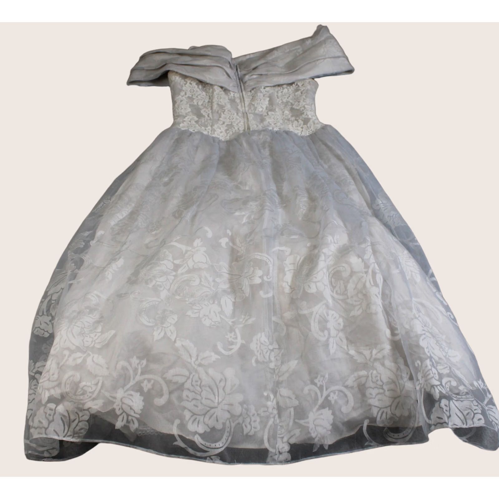Vintage VINTAGE Scott McClintock Dress Women 12 White Lace Off Shoulder Bow Wedding USA Dress Size XL / US 12-14 / IT 48-50 - 1 Thumbnail