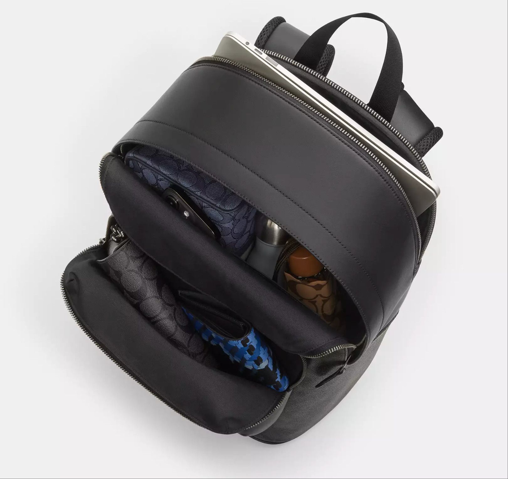 Coach West Backpack In Blocked Signature Canvas CAB59 Size ONE SIZE - 6 Thumbnail