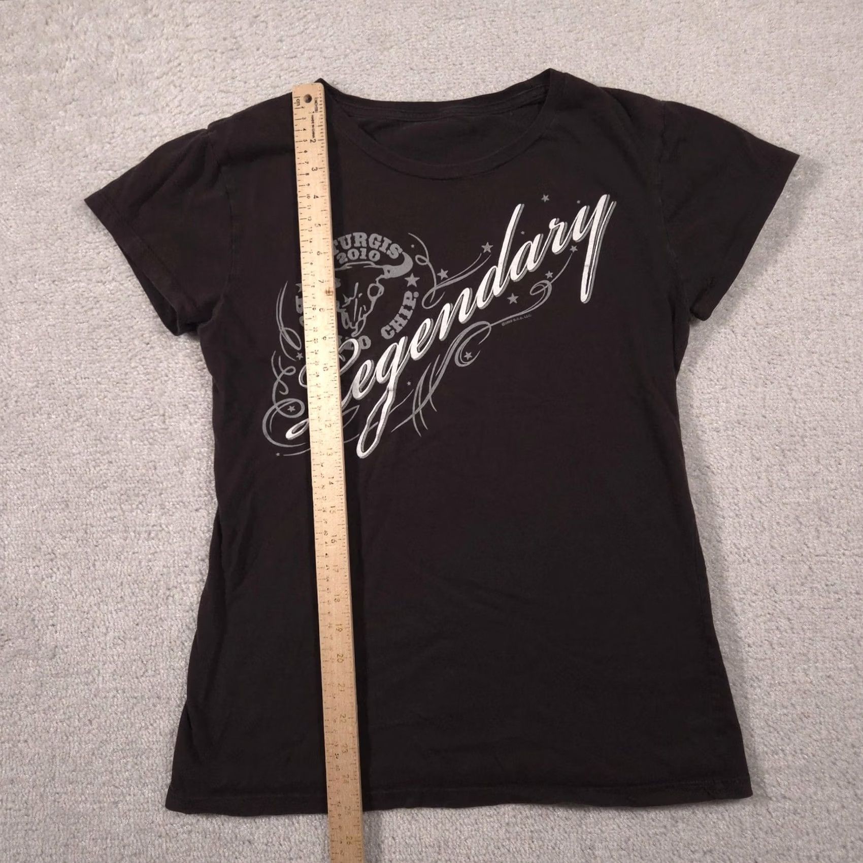 Vintage Sturgis Buffalo Chip Shirt Womens Small Black Legendary 2010 Motorcycle Tee Top Size S / US 4 / IT 40 - 6 Thumbnail