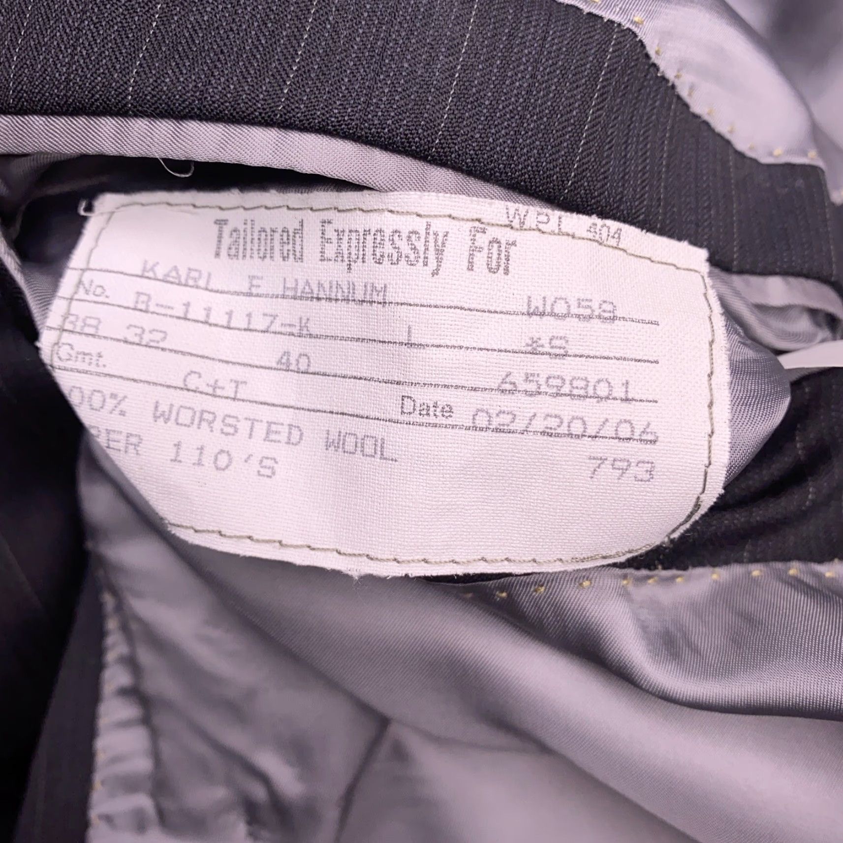Hart Schaffner Marx VINTAGE Hart Schaffner Marx Double-Breasted Blazer 40R Black Striped Sport Coat Size 40R - 7 Thumbnail