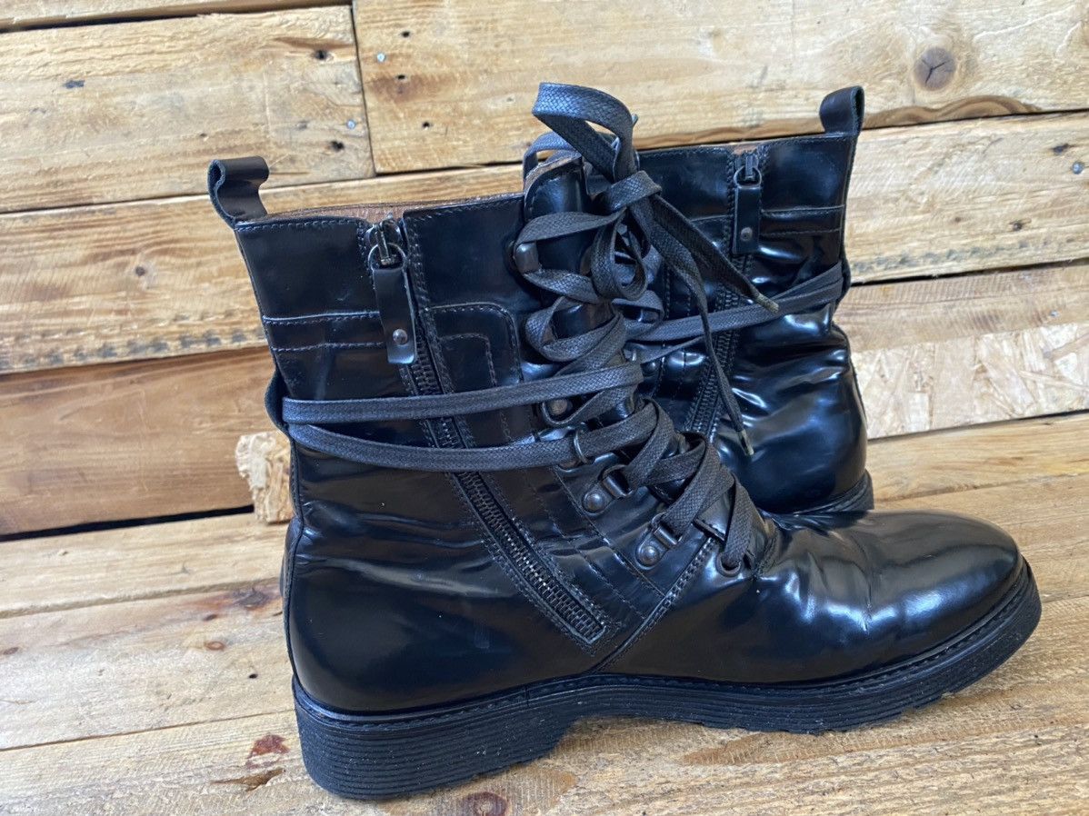 Alexander McQueen × Designer Alexander mc queen black patent leather lace boots sz41 Size US 8 / EU 41 - 13 Thumbnail