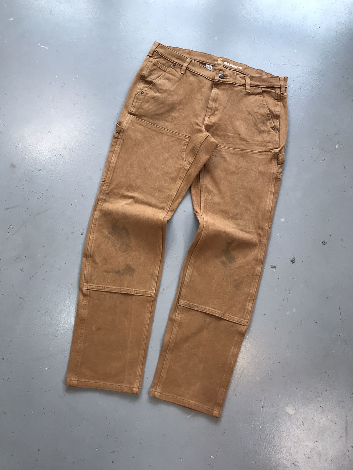 Carhartt × Vintage Vintage Carhartt b136 BRN double knee denim Size US 35 - 2 Thumbnail