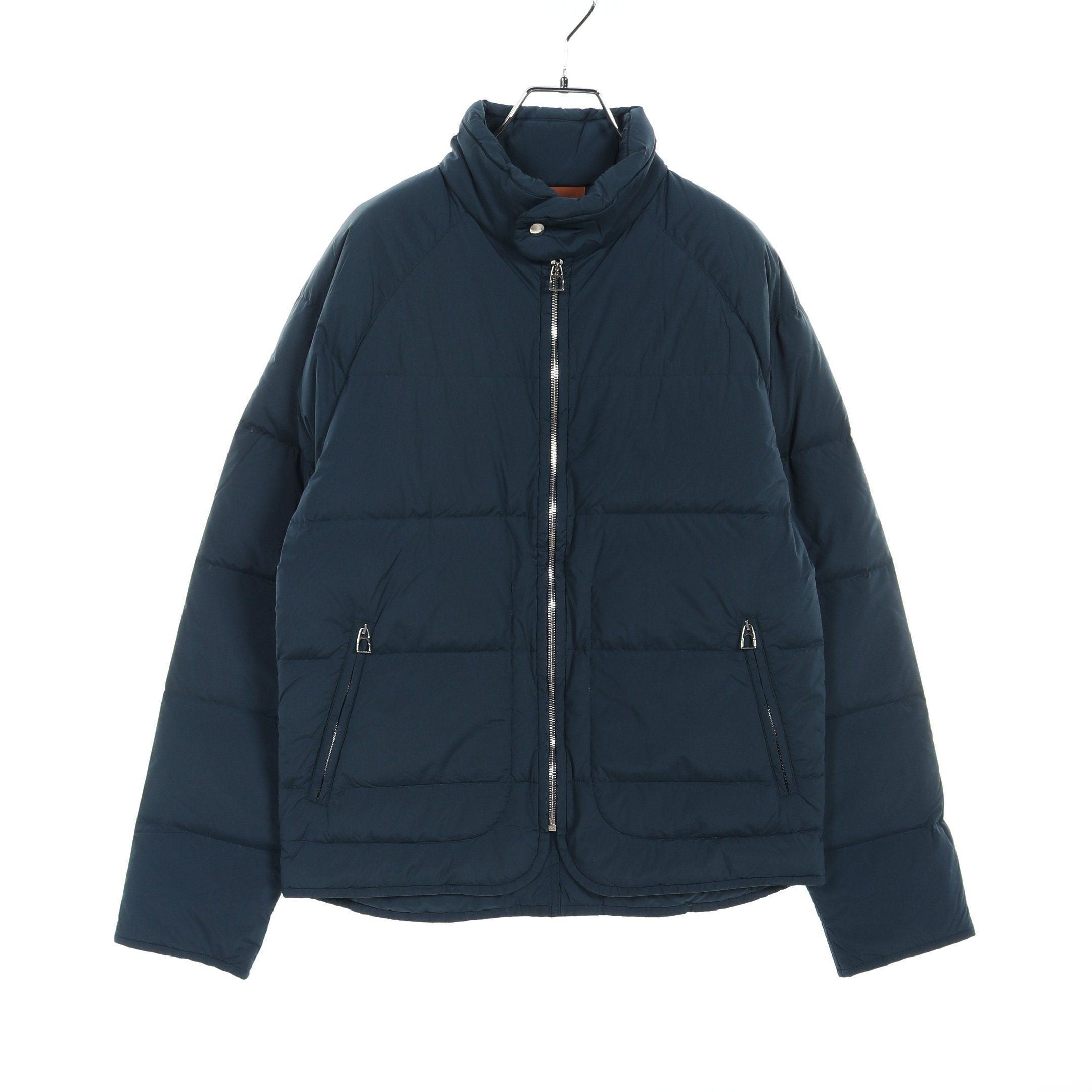 Hermes Hermes Down Jacket Nylon Blue Green Size ONE SIZE - 1 Thumbnail