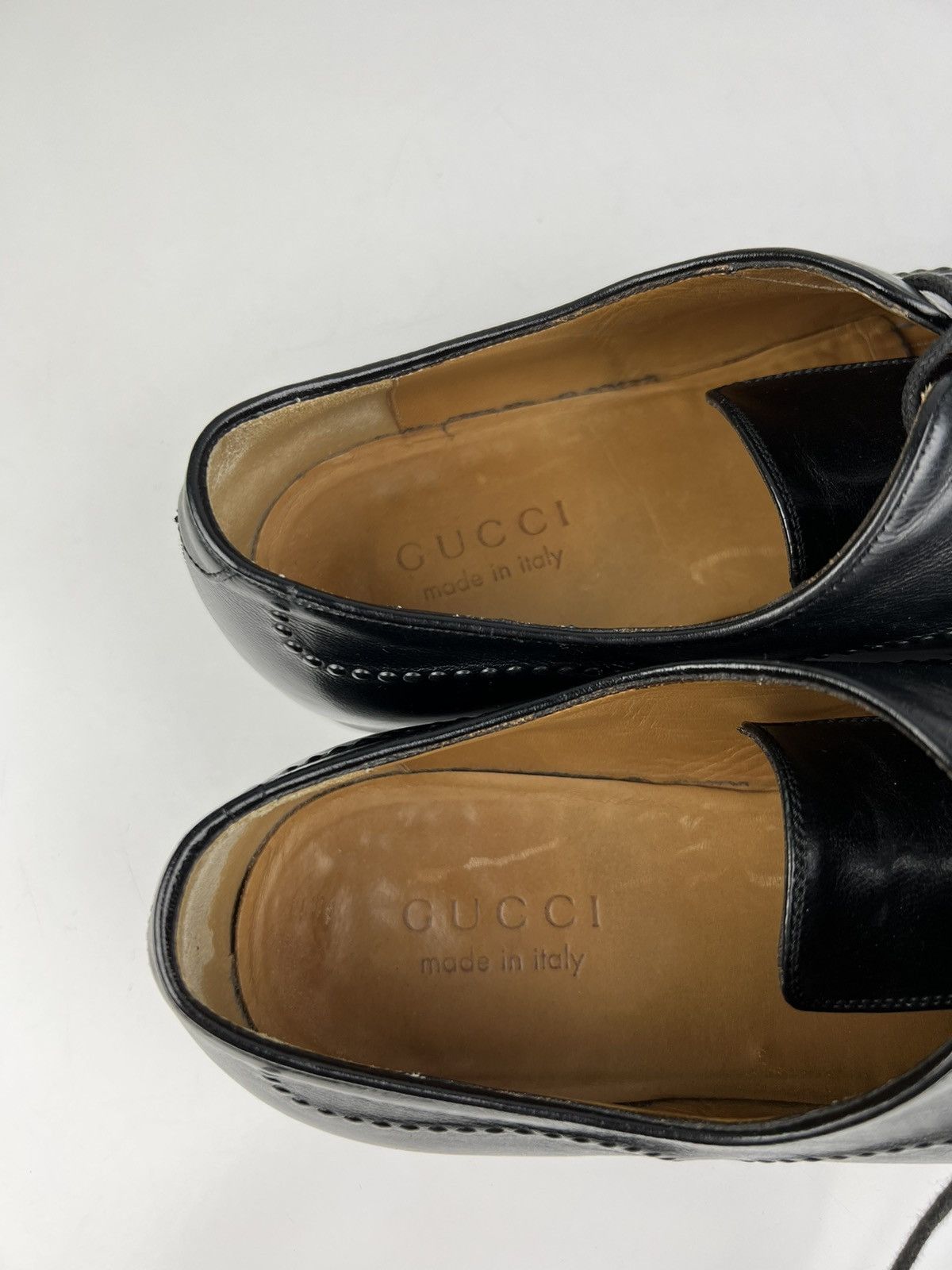Gucci GUCCI Oxfords Leather Shoes Lace Up Wingtip Black Men’s Size US 7.5 / EU 40-41 - 16 Thumbnail