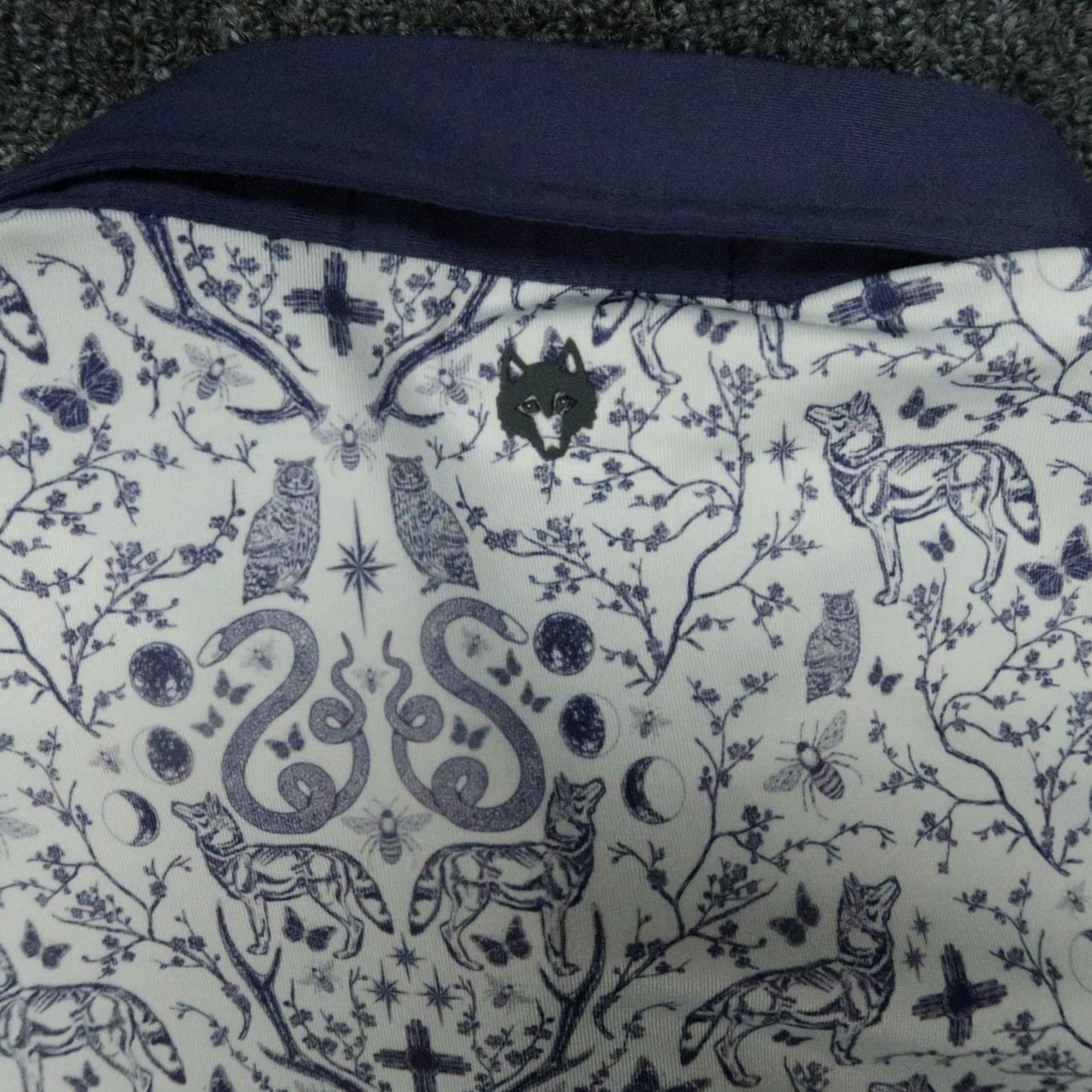 Vintage Greyson Polo Shirt Mens L White Purple Wolf Print Short Sleeve Golf Tennis Moisture Wicking Polo Size US L / EU 52-54 / 3 - 6 Thumbnail