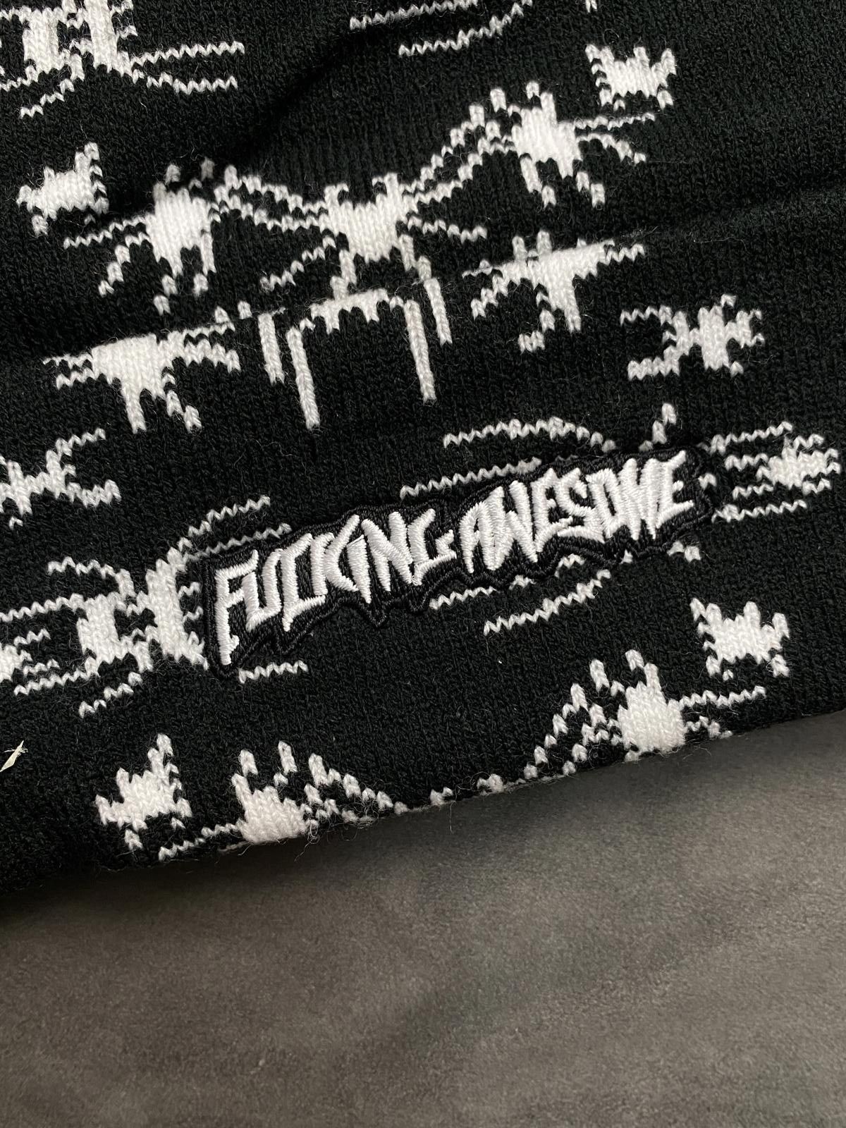 Fucking Awesome Rare Fucking Awesome Spider Stamp No Cuff Knit Blue Beanie Size ONE SIZE - 4 Thumbnail