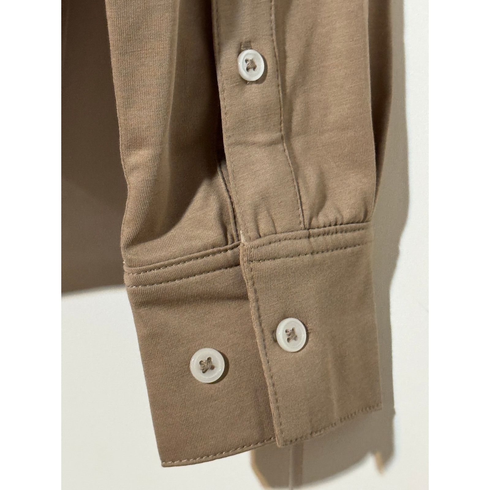 Hickey Freeman Hickey Freeman New York New Classic Fit Shirt Taupe Small Size US S / EU 44-46 / 1 - 7 Thumbnail
