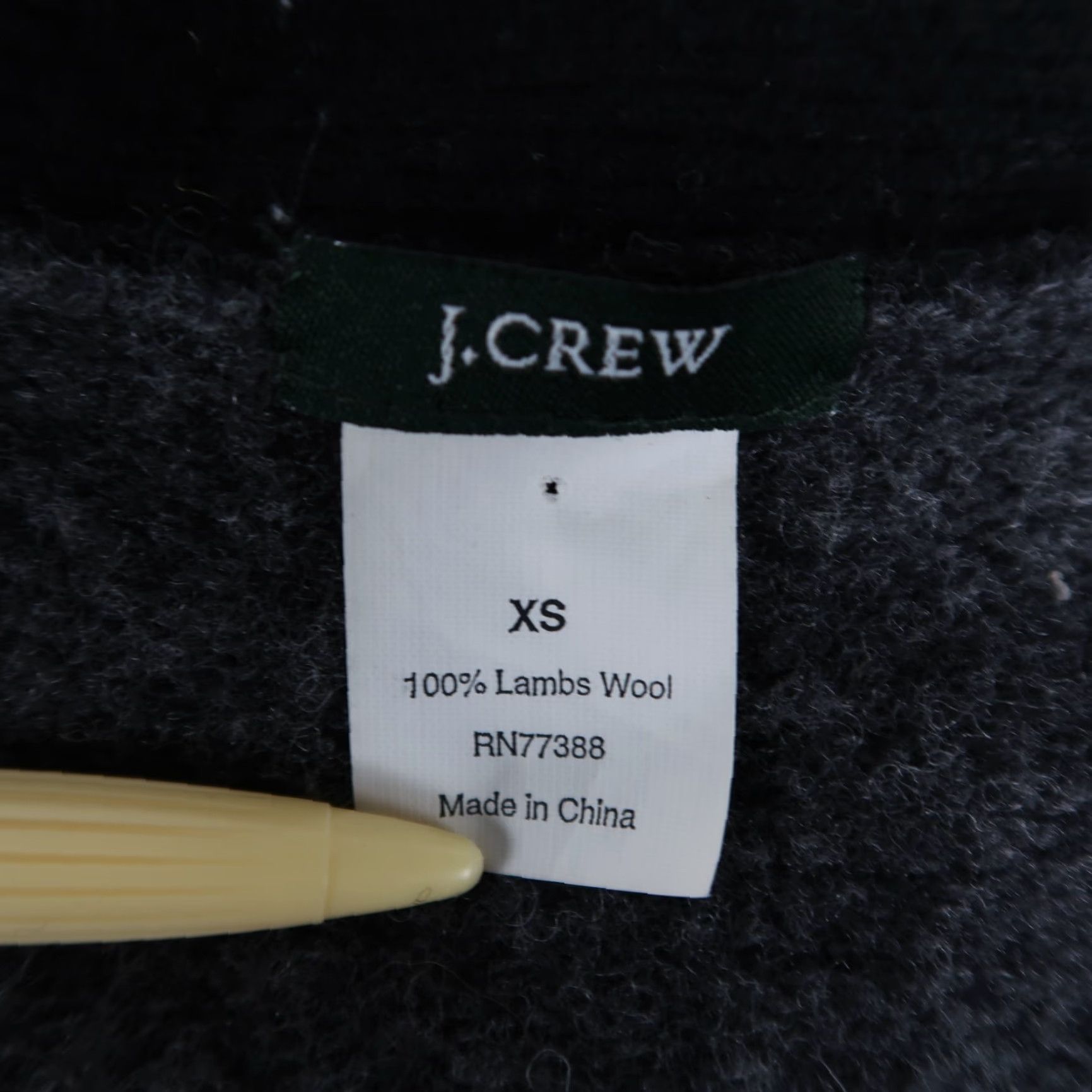 J.Crew J.Crew Sweater Cardigan Women XS XSmall Open Front Long Line Knit Wool Black Gray Size XS / US 0-2 / IT 36-38 - 6 Thumbnail
