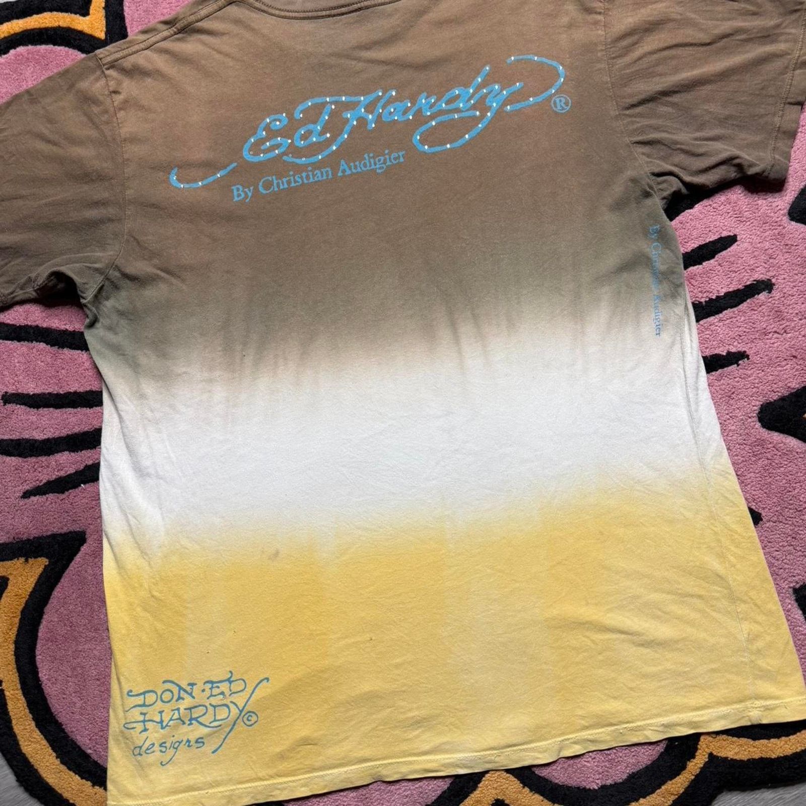 Ed Hardy × Vintage Vintage Y2K Ed Hardy by Christian Audiger Graphic T-shirt Size US L / EU 52-54 / 3 - 7 Thumbnail
