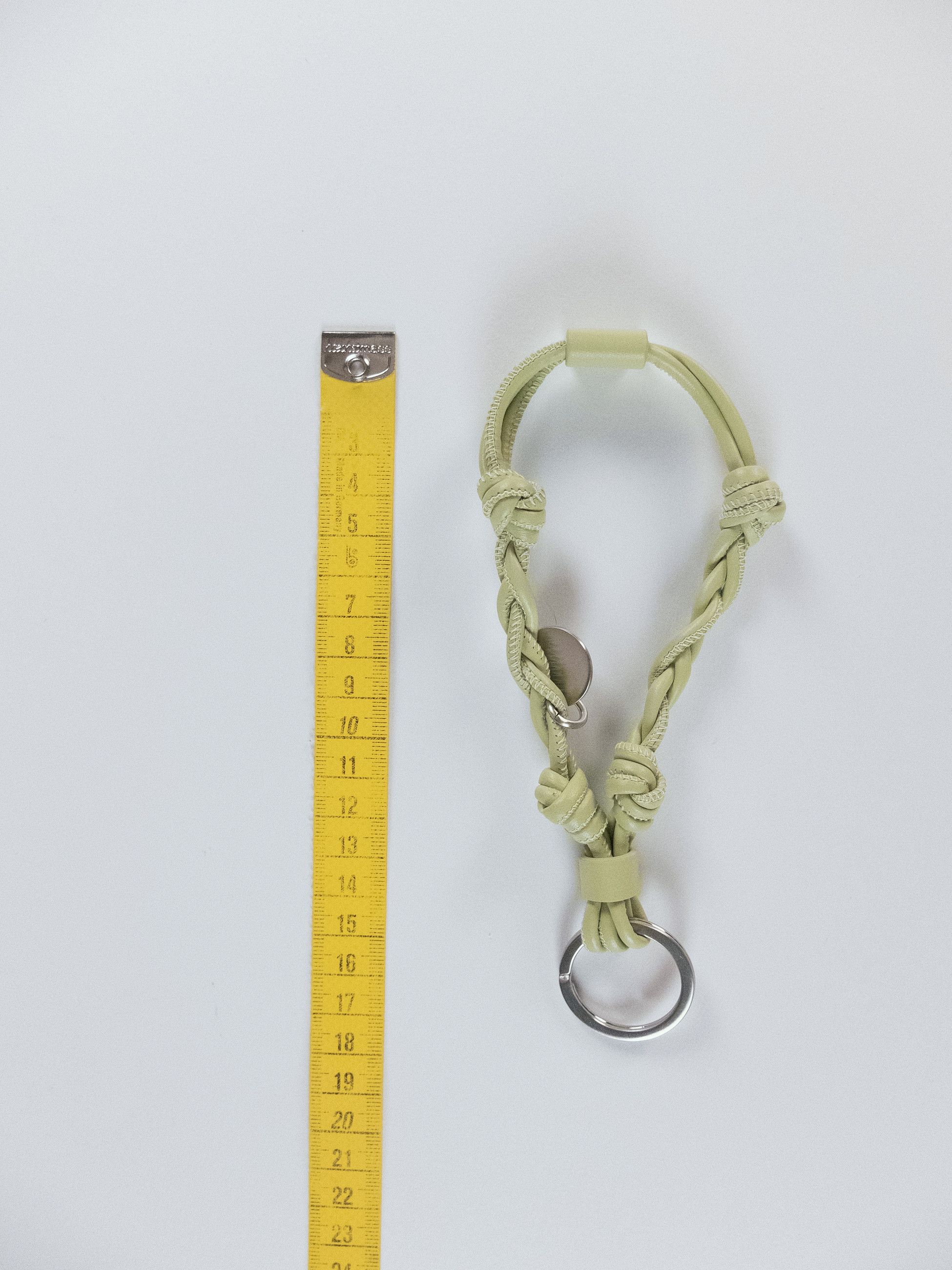 Jil Sander JIL SANDER Tangle pastel green knotted leather keychain Size ONE SIZE - 9 Thumbnail