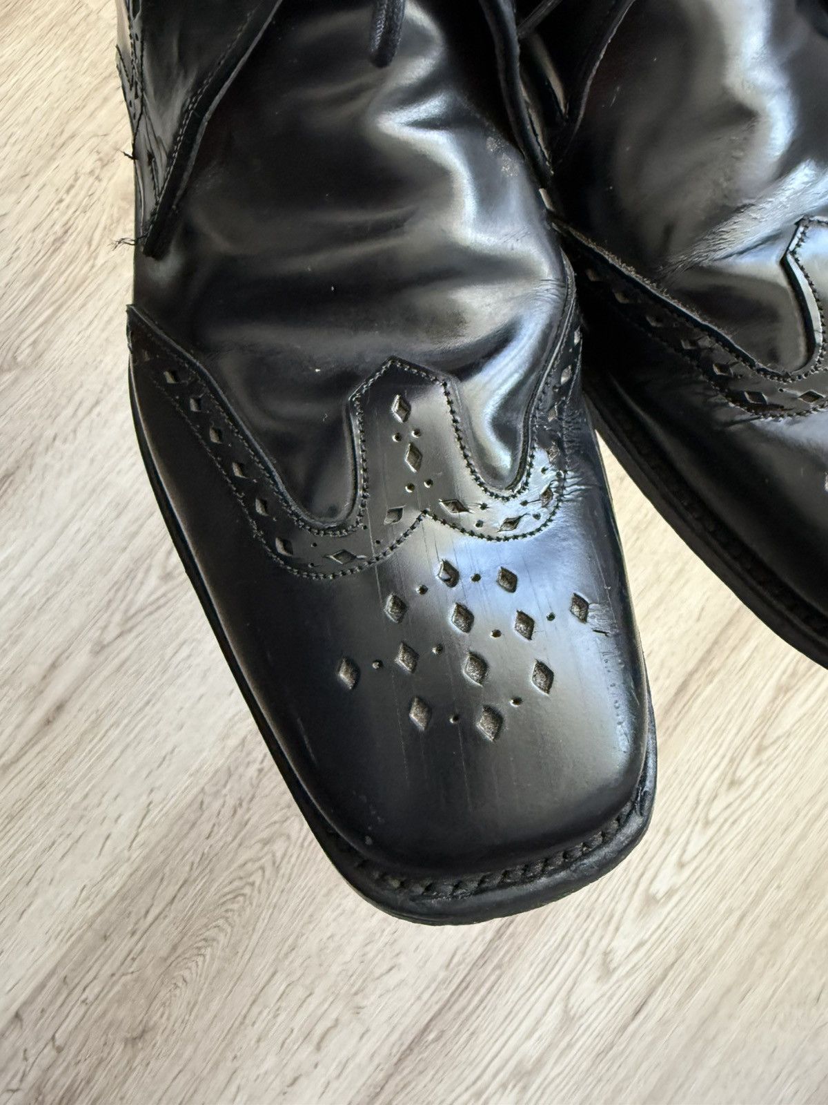 Jeffery West Jeffery West “Oldman” Black Leather Brogue Chukka Boots Size US 10 / EU 43 - 20 Thumbnail
