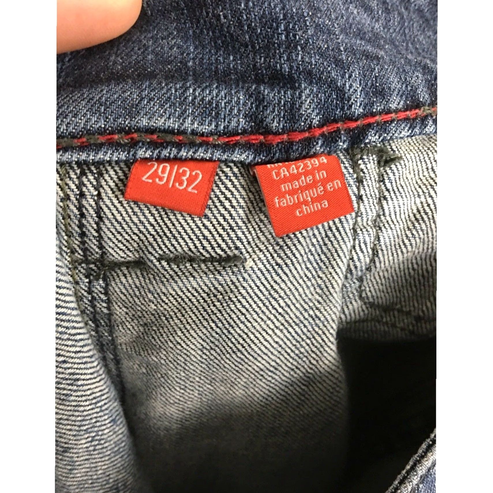 Esprit Esprit Jeans Women 29x32 Dark Wash Denim 5-Pocket Button Zip Low Rise Stretch Vintage Retro 32x31 Y2K Preppy Mens Womens Girls Size 29" - 7 Thumbnail