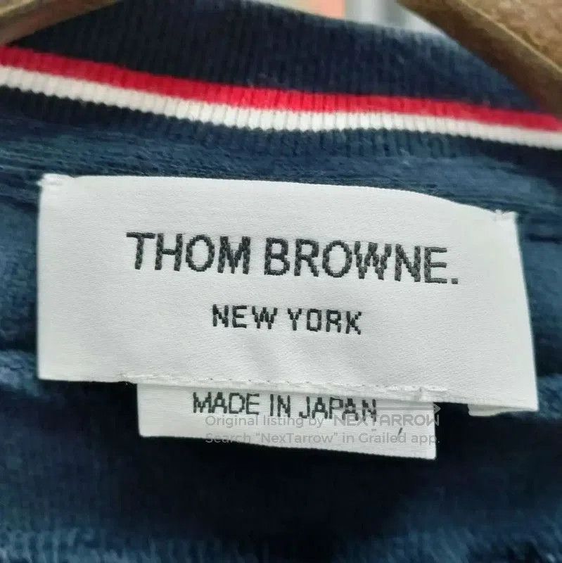 Thom Browne Thom Browne Navy Cotton Long Sleeve Hoodie . Size L / US 10 / IT 46 - 4 Thumbnail