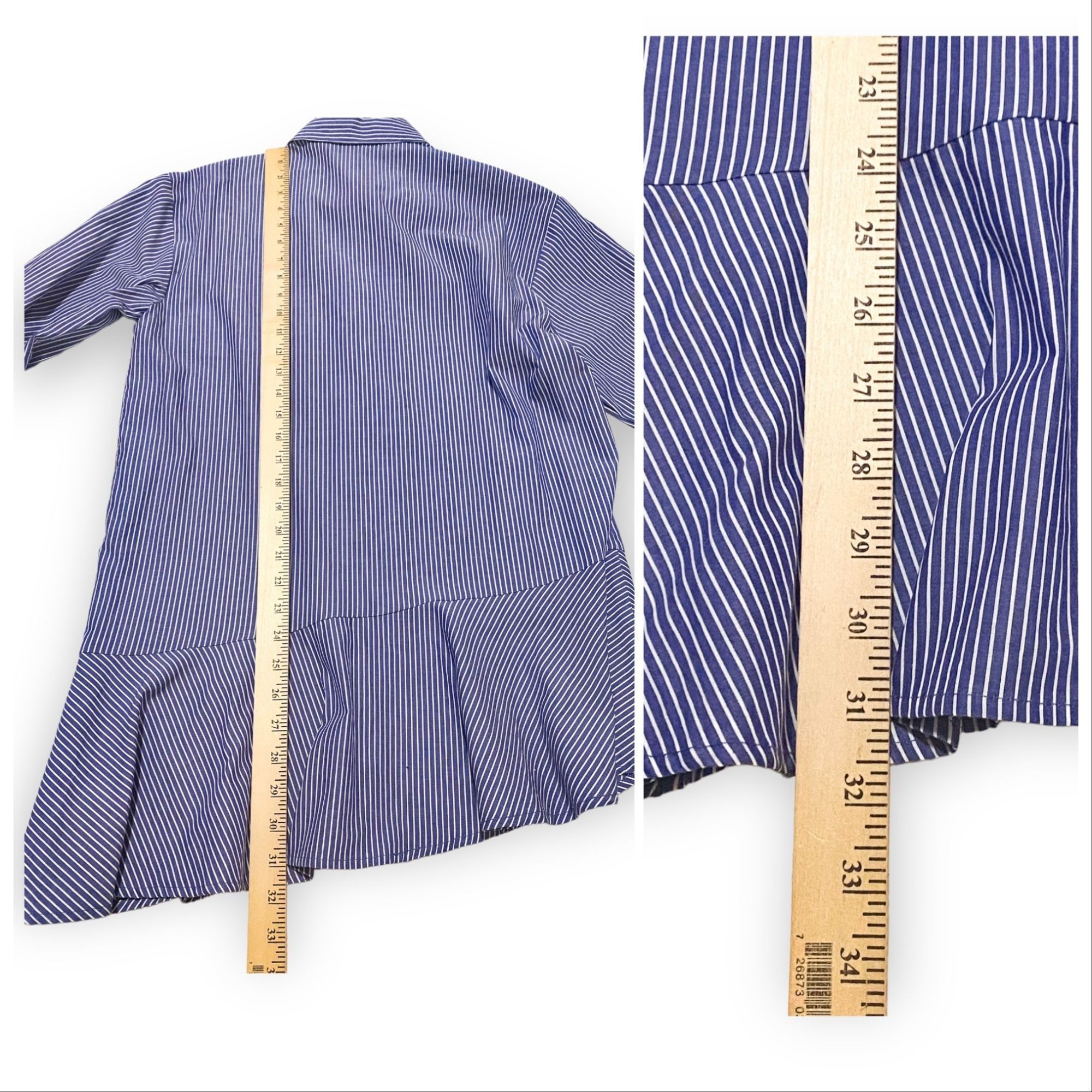 Veronica Beard Veronica Beard Gilda Oversized Striped Cotton shirt. Size 4, Size S / US 4 / IT 40 - 13 Thumbnail