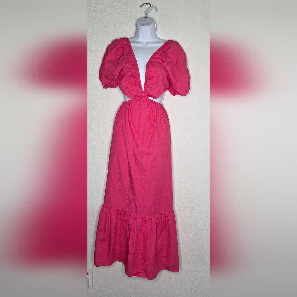 Zara Zara Cut Out Poplin Dress Midi Size M Size L / US 10 / IT 46 - 2 Thumbnail