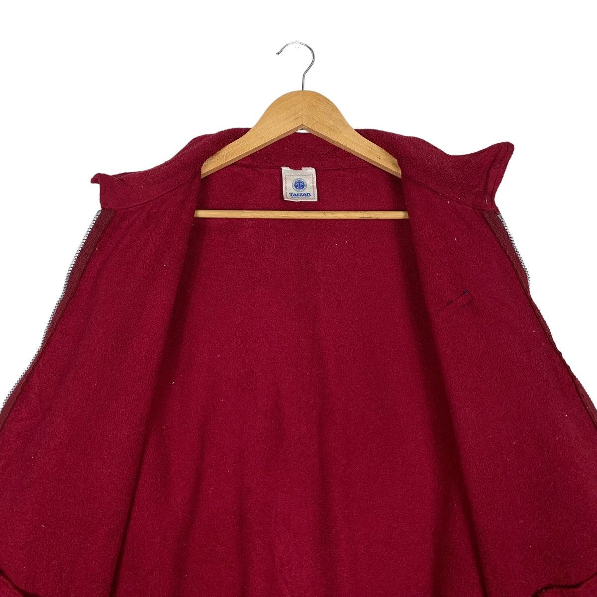 Japanese Brand TARZAN Red Fleece Jacket #1065-C48 Size US L / EU 52-54 / 3 - 12 Thumbnail
