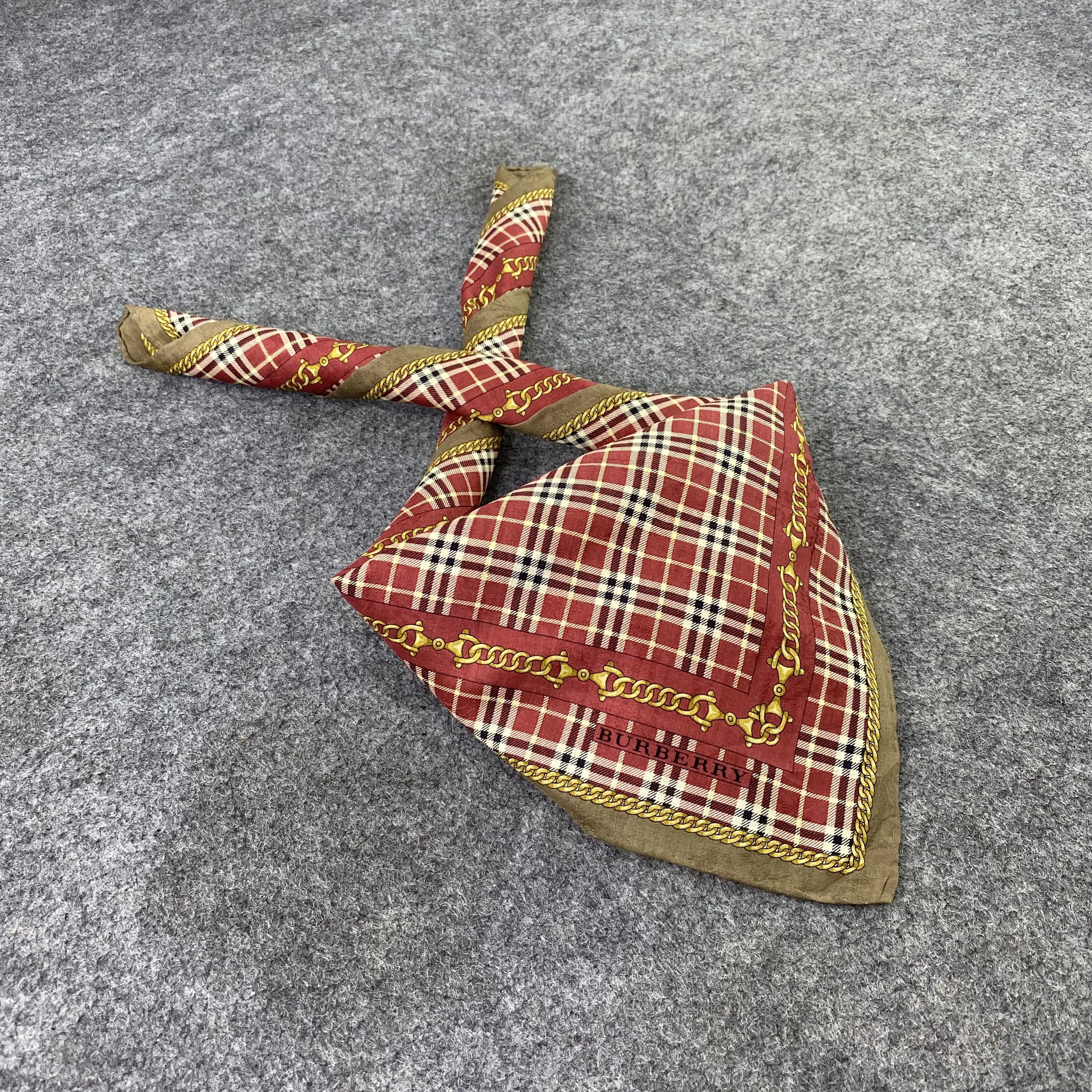 Burberry × Vintage Burberry Handkerchief / Bandana / Neckerchief-B995 Size ONE SIZE - 1 Thumbnail