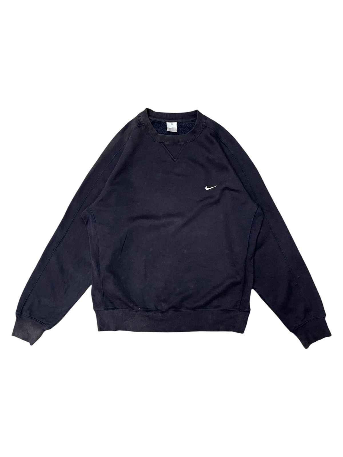 Nike × Vintage Vintage Nike Mini Swoosh Embroidery Logo Sweatshirt Size US L / EU 52-54 / 3 - 1 Thumbnail