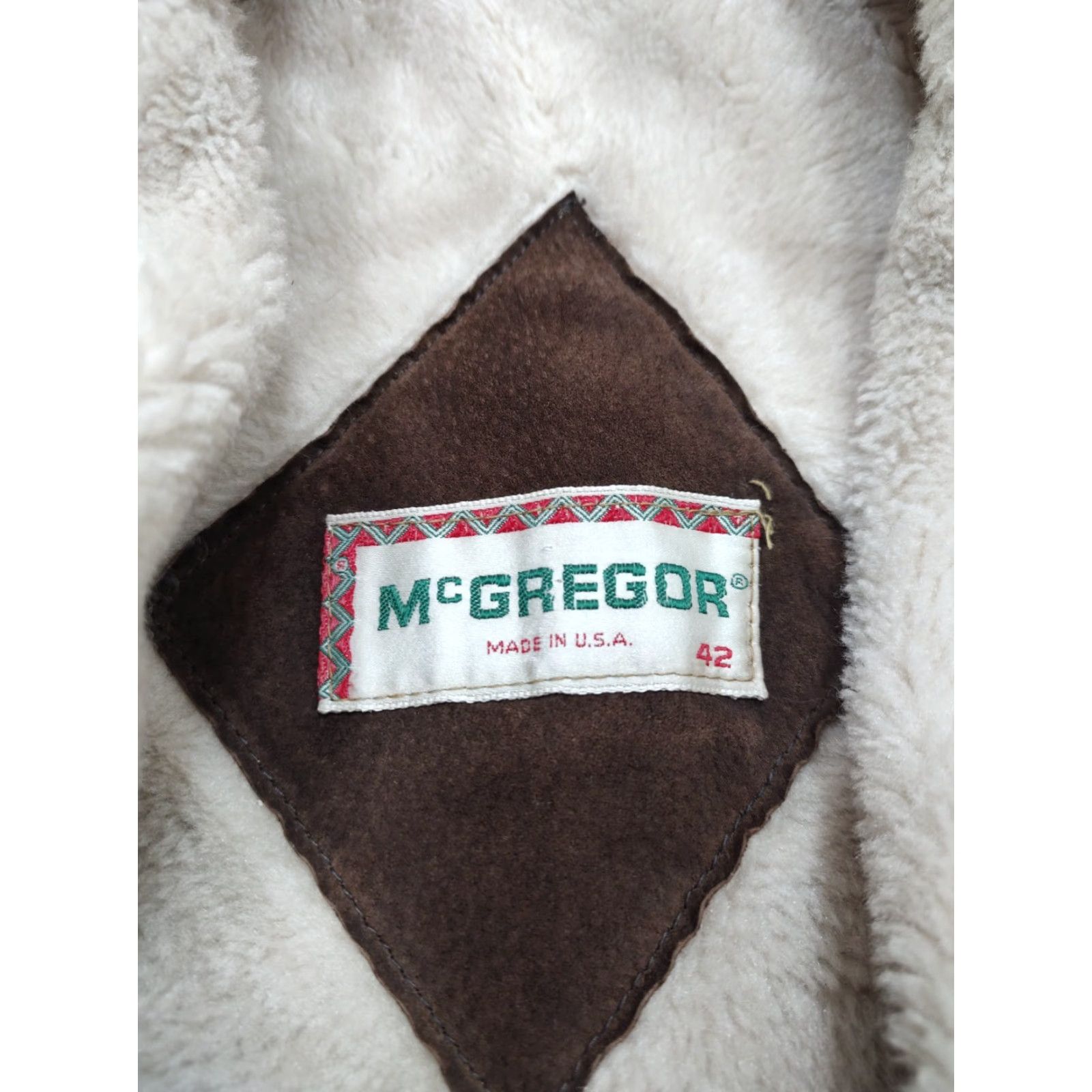 McGregor VINTAGE Vtg 70s 60s McGregor Suede Jacket Sherpa Lining Brown Mens 42 Western USA Size US XS / EU 42 / 0 - 5 Thumbnail