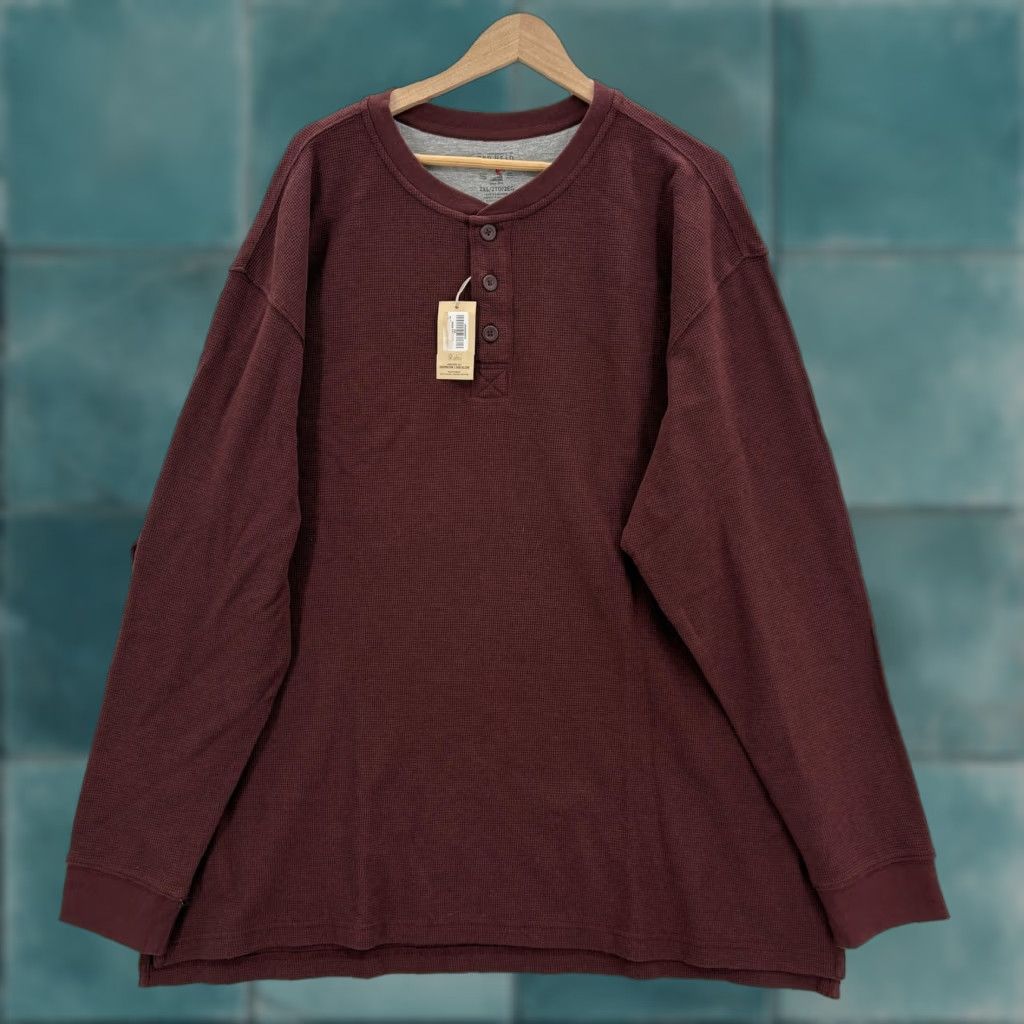 Vintage RedHead Henley Shirt Mens 2XL Red Thermal Waffle Knit Long Sleeve Workwear NWT Size US XXL / EU 58 / 5 - 1 Thumbnail