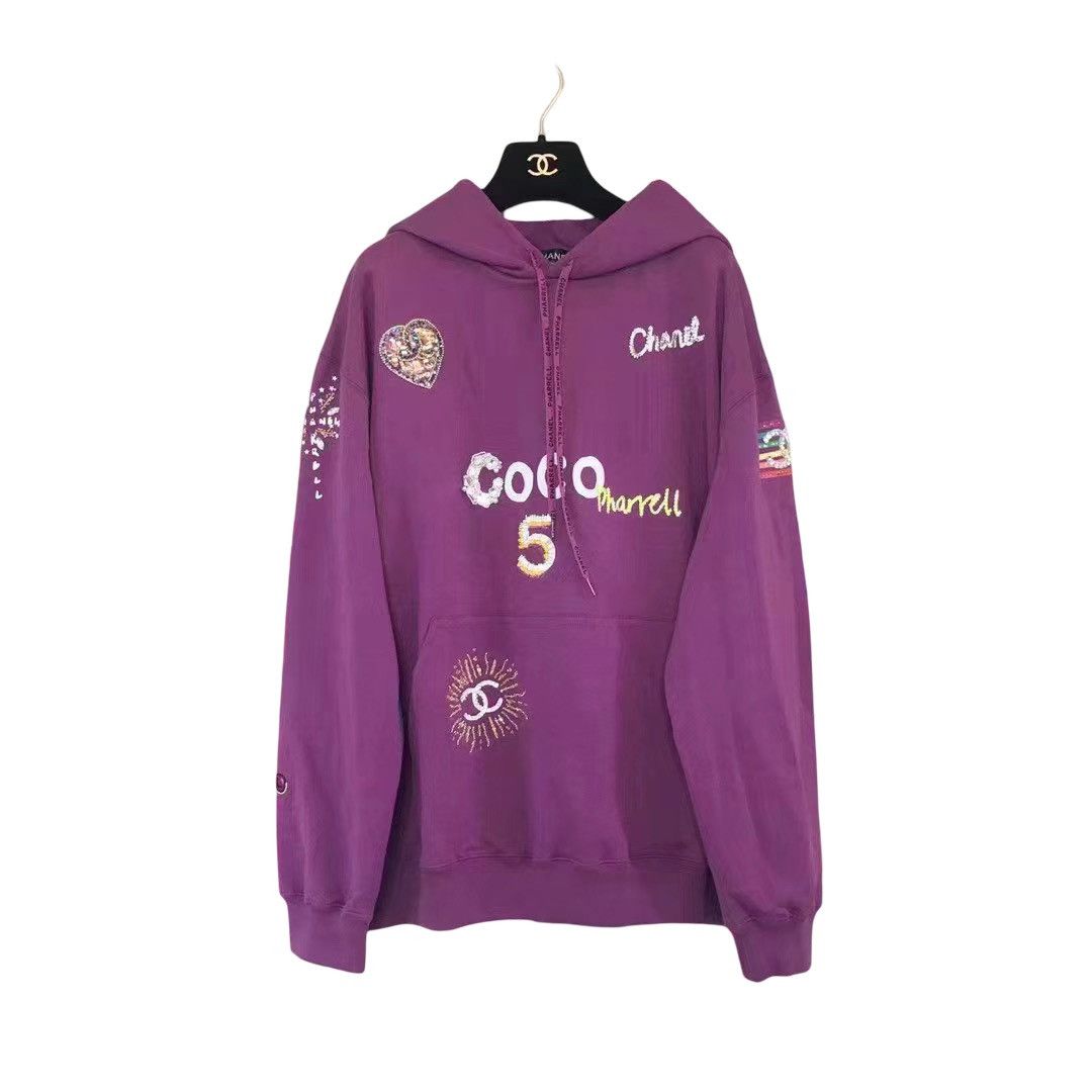 Chanel Chanel pharell hoodie purple Size US L / EU 52-54 / 3 - 1 Thumbnail