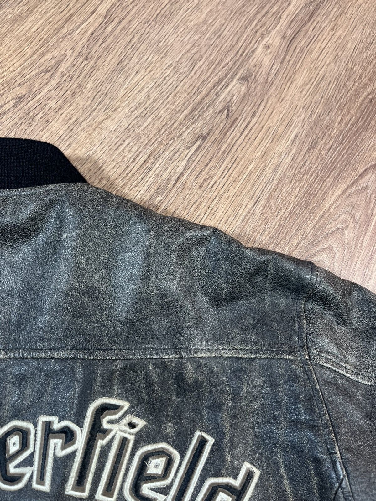 Leather Vintage Chesterfield Leather Jacket she is alone Size US L / EU 52-54 / 3 - 20 Thumbnail