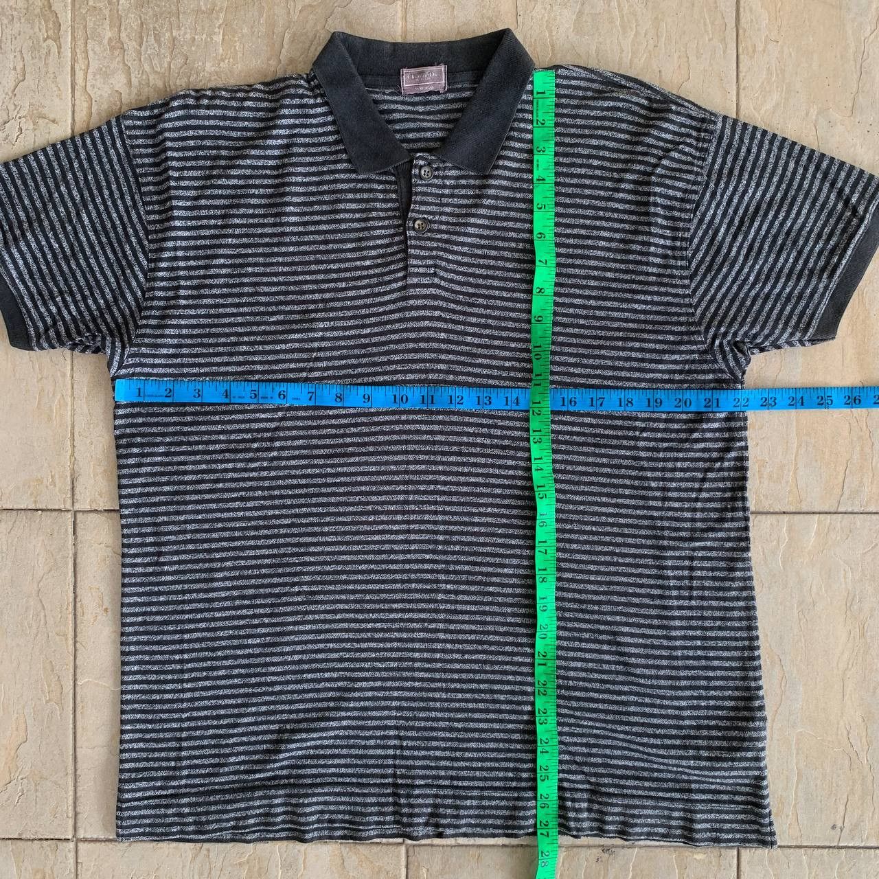 Christian Dior Monsieur Vintage CHRISTIAN DIOR MONSIEUR Striped Polo T-shirt Size US L / EU 52-54 / 3 - 8 Thumbnail