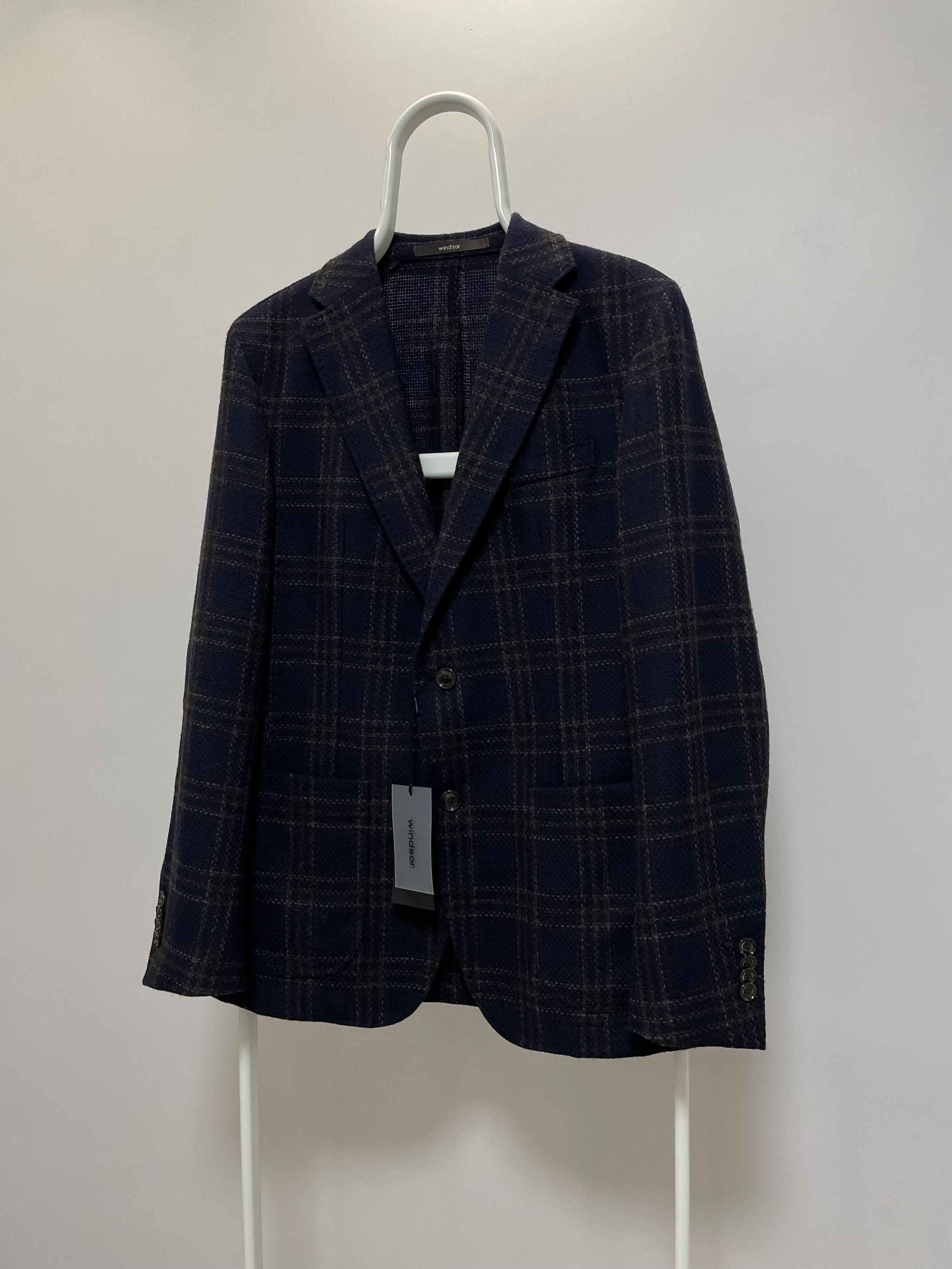 Other Windsor Giro Blazer Jacket Check Plaid Sport Coat Wool EU48 Size 38R - 5 Thumbnail