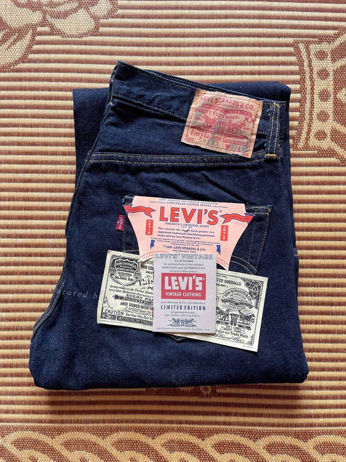 Levi's Vintage Clothing Levi's 501xx 1955 Denim Jeans Size US 33 - 1 Thumbnail