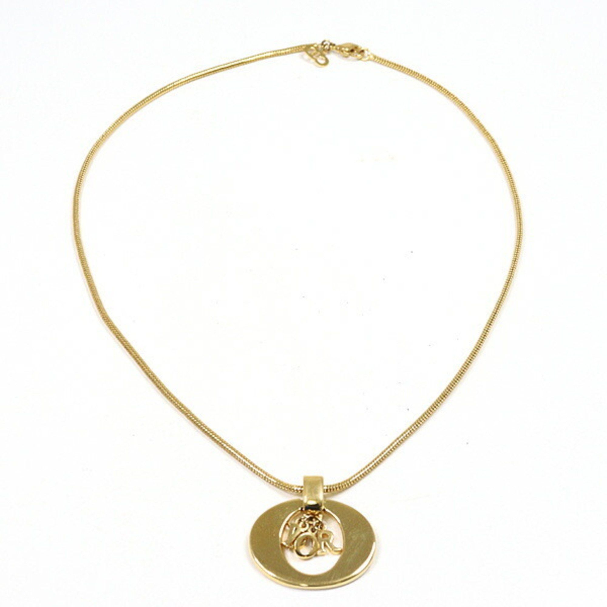 Dior Christian Dior Dior Necklace, Gold-Tone Metal, Gold Color, 46cm, Costume Size ONE SIZE - 1 Thumbnail